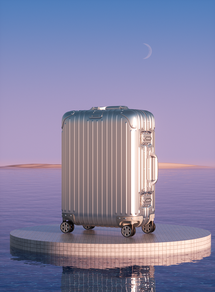 c4d，3D modeling，Product modeling，Product rendering，trunk，online retailers，