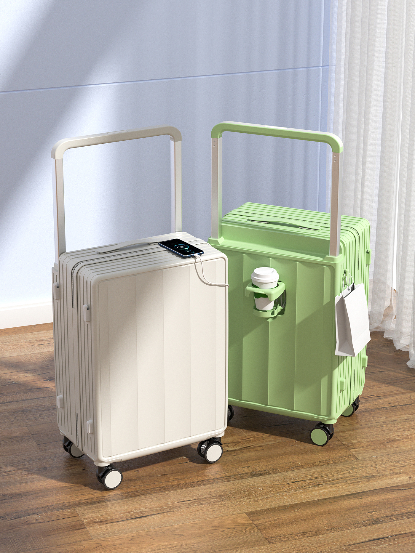 c4d，3D modeling，Product modeling，Product rendering，trunk，online retailers，