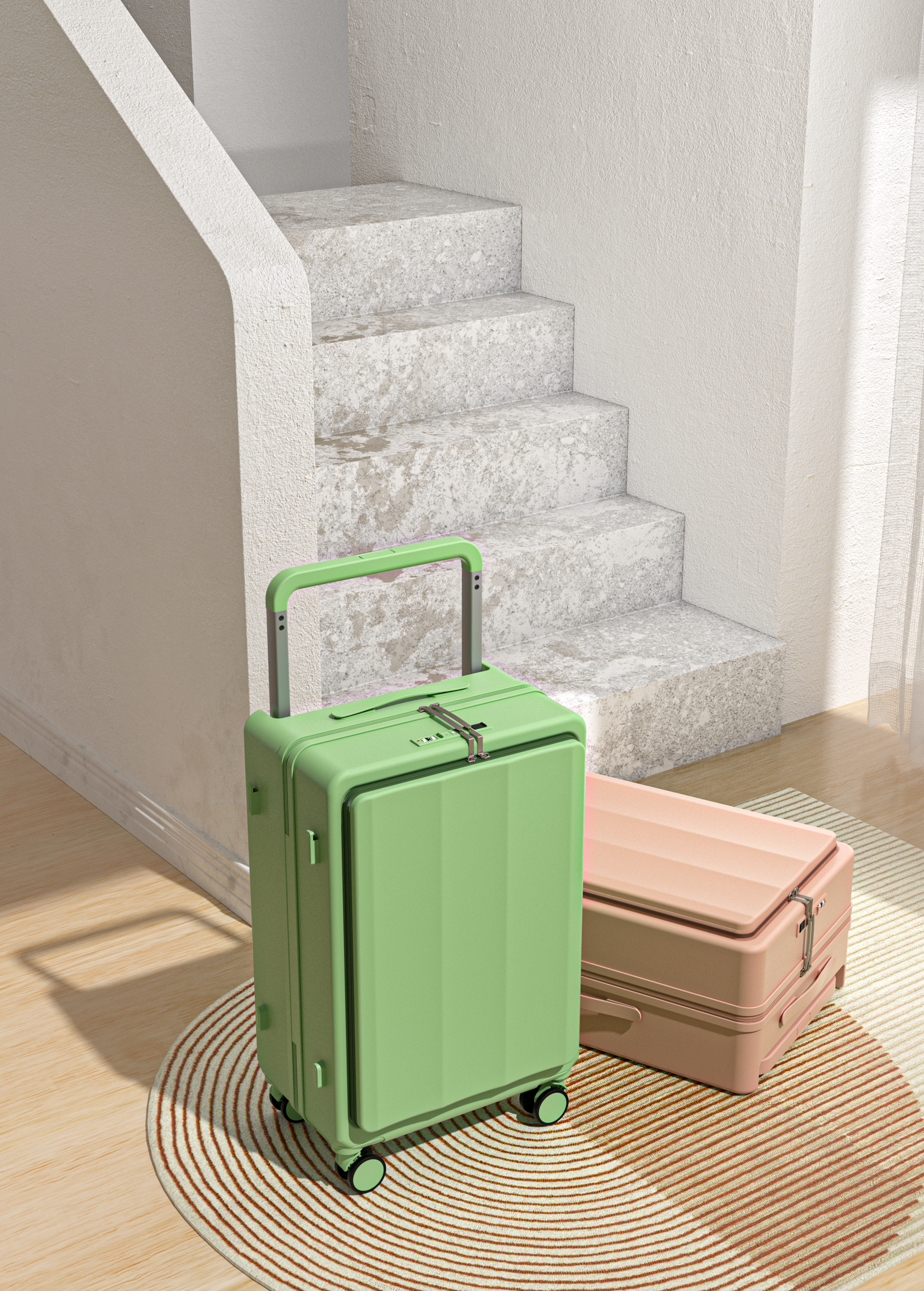 c4d，3D modeling，Product modeling，Product rendering，trunk，online retailers，