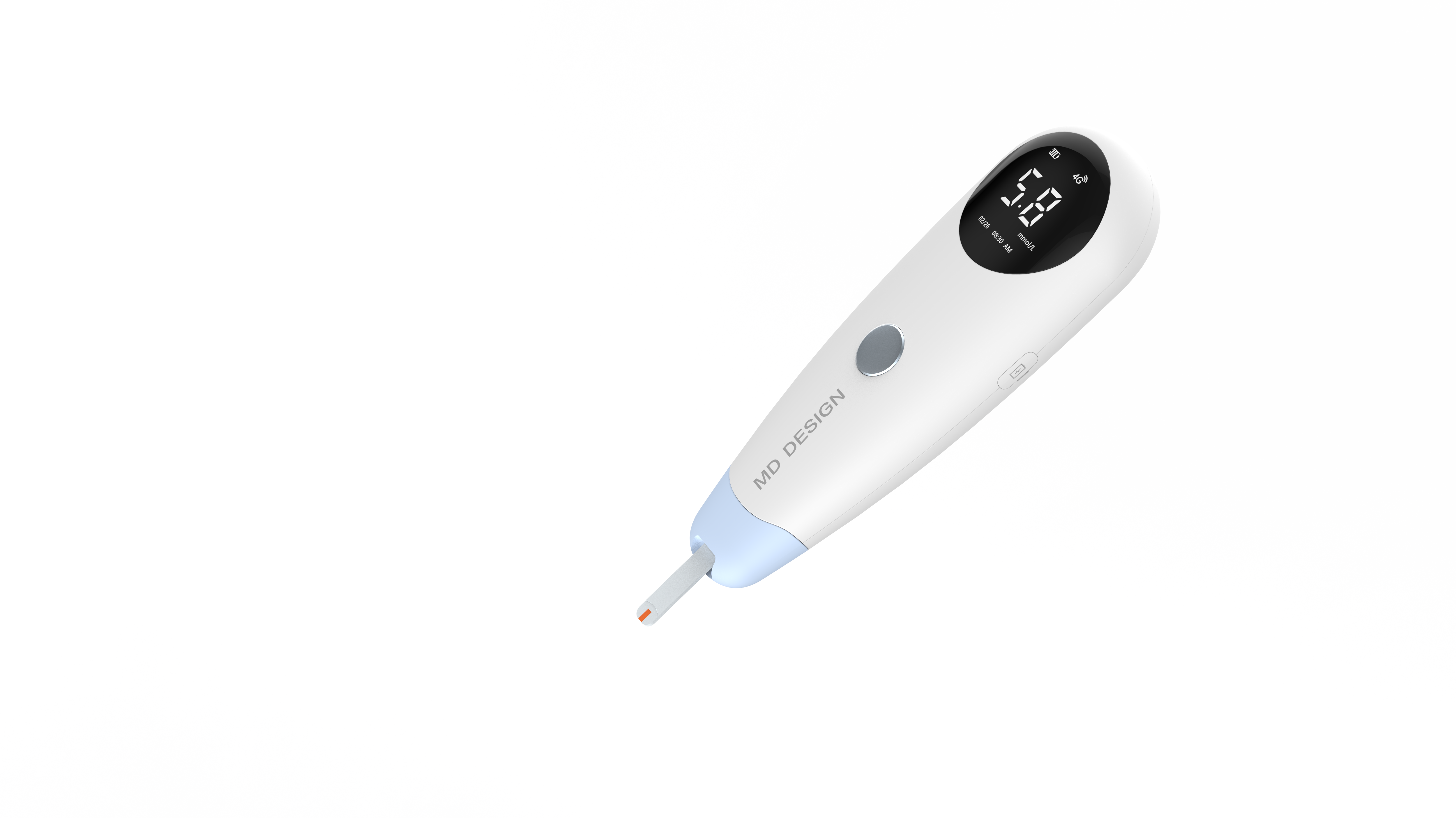 Medical machinery，Blood glucose meter，Appearance design，Diabetes，Simple design，Consumer Medical，