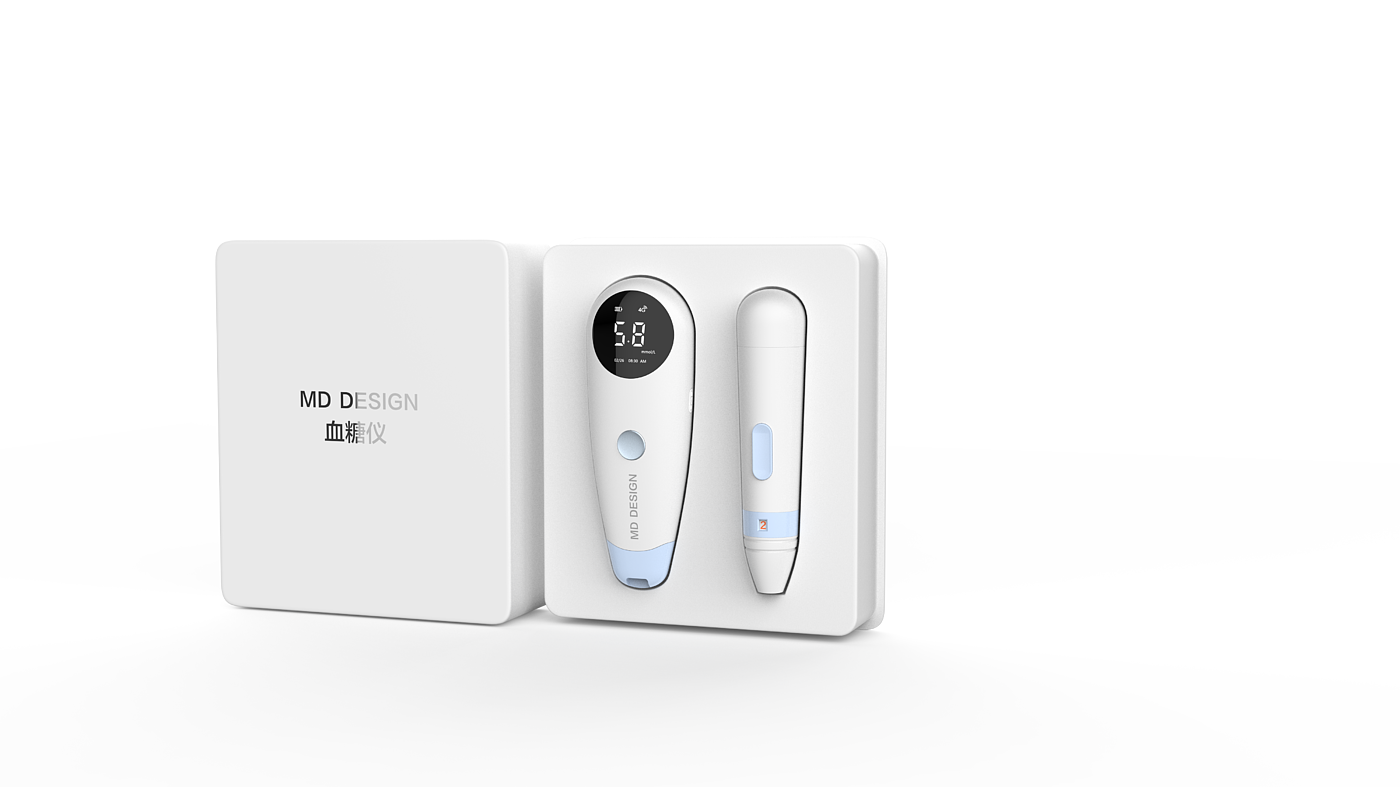 Medical machinery，Blood glucose meter，Appearance design，Diabetes，Simple design，Consumer Medical，