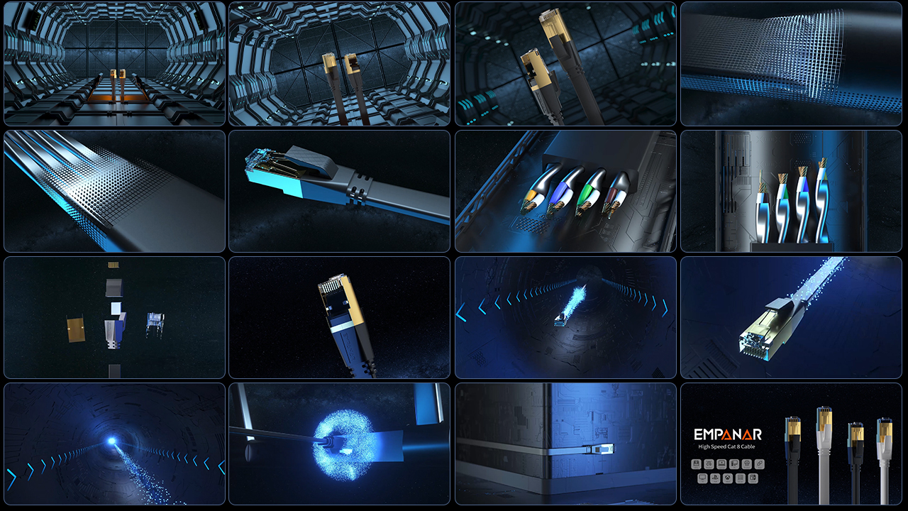 C4D animation，c4d，3D animation，three-dimensional animation，Network cable，