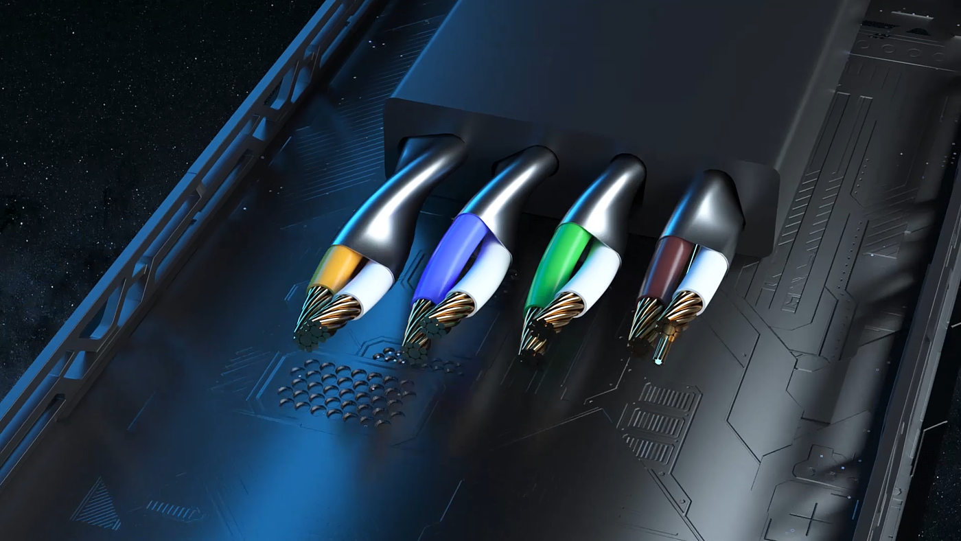 C4D animation，c4d，3D animation，three-dimensional animation，Network cable，