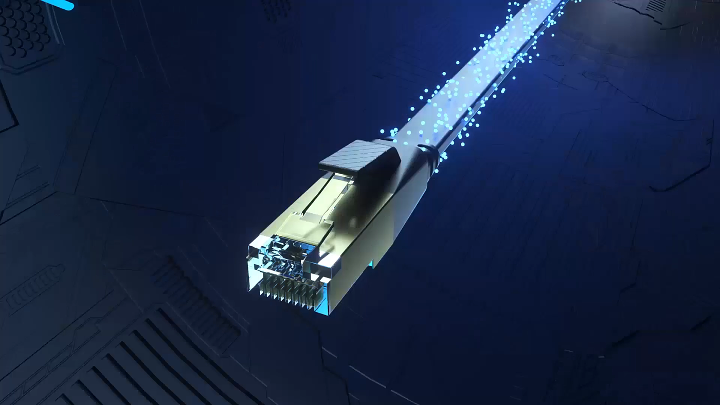 C4D animation，c4d，3D animation，three-dimensional animation，Network cable，