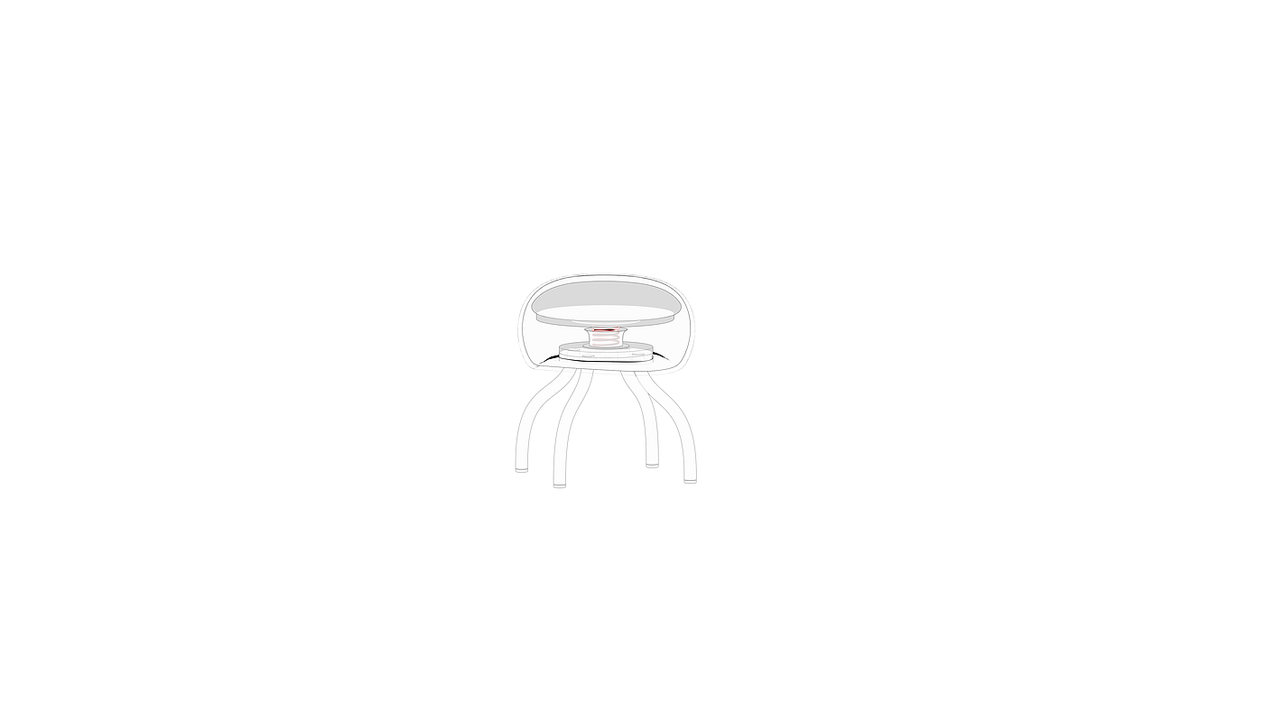bench, bionic design, jellyfish，