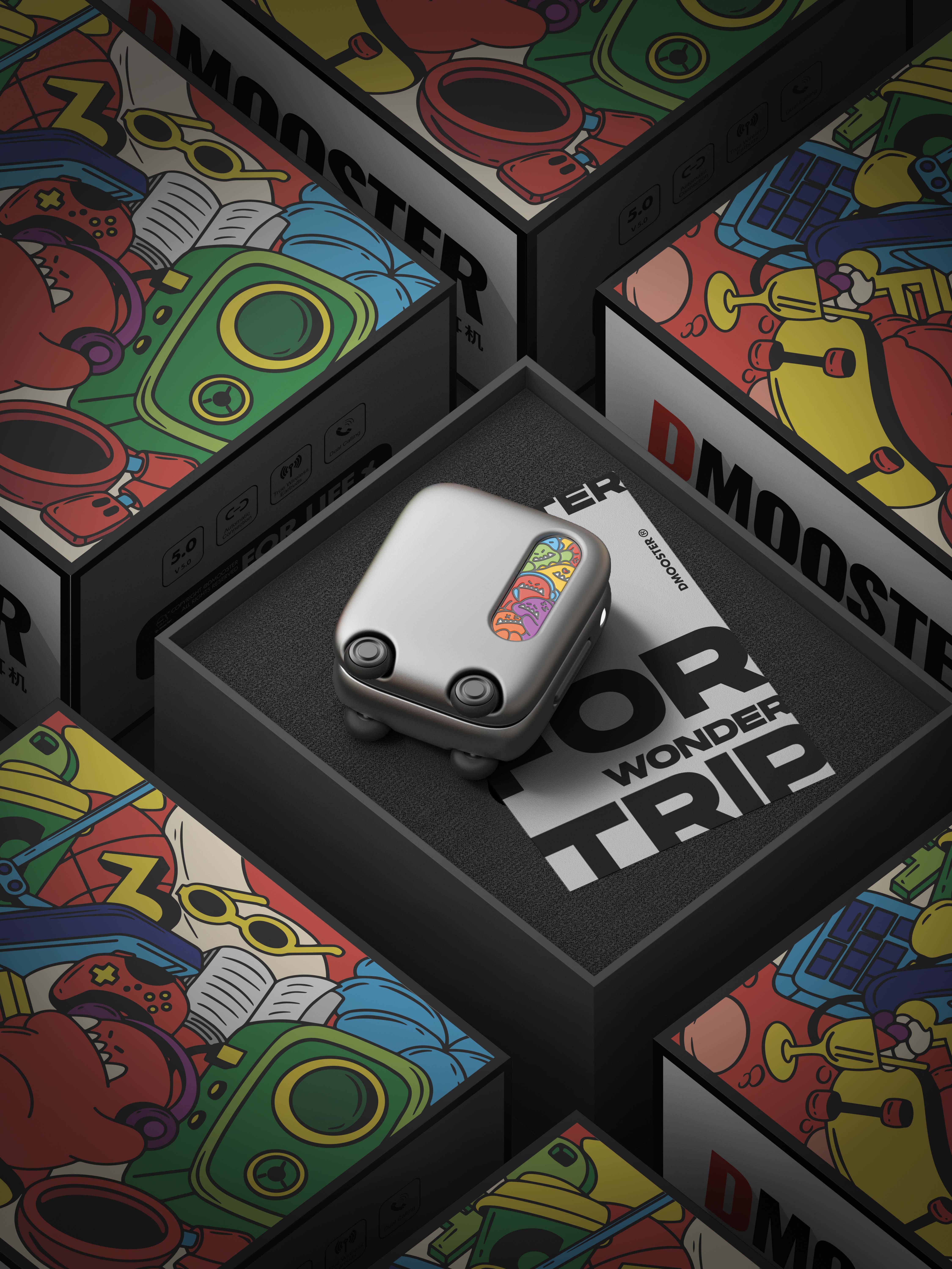 Big Monster，Bluetooth headset，dmooster，industrial design，3C products，IP，brand，Chaopin，