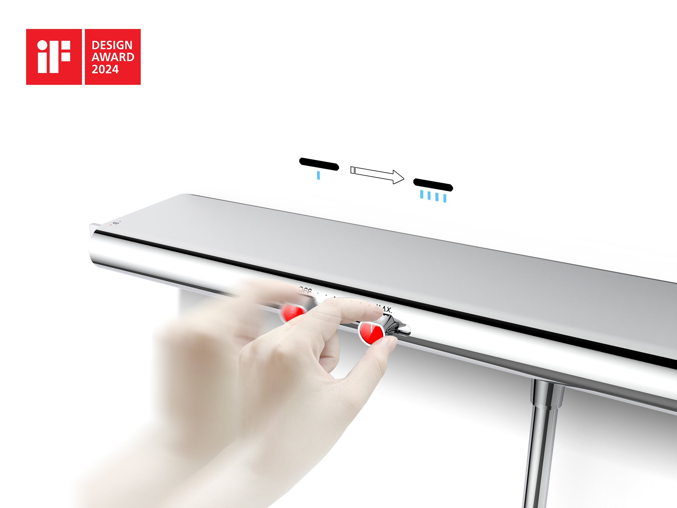 industrial design，bathroom，Big shower，Shower，IF2024，