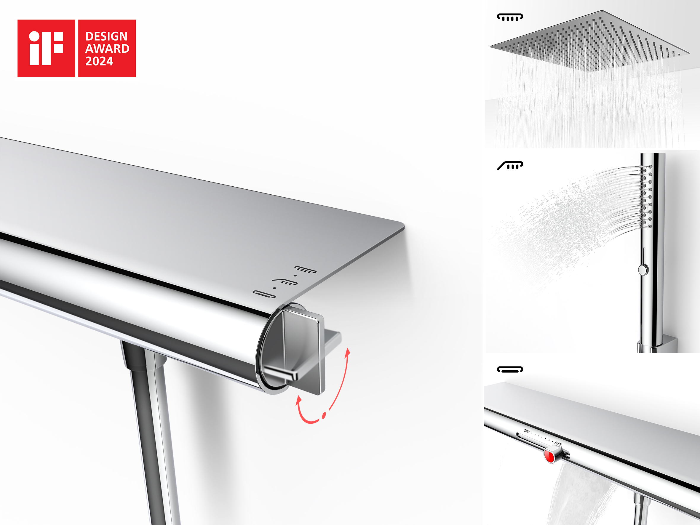 industrial design，bathroom，Big shower，Shower，IF2024，