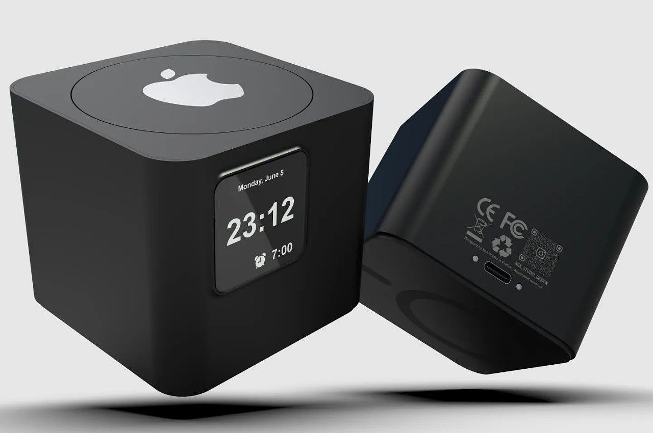 Apple，concept，alarm clock，Design，Simplicity，leisure time，