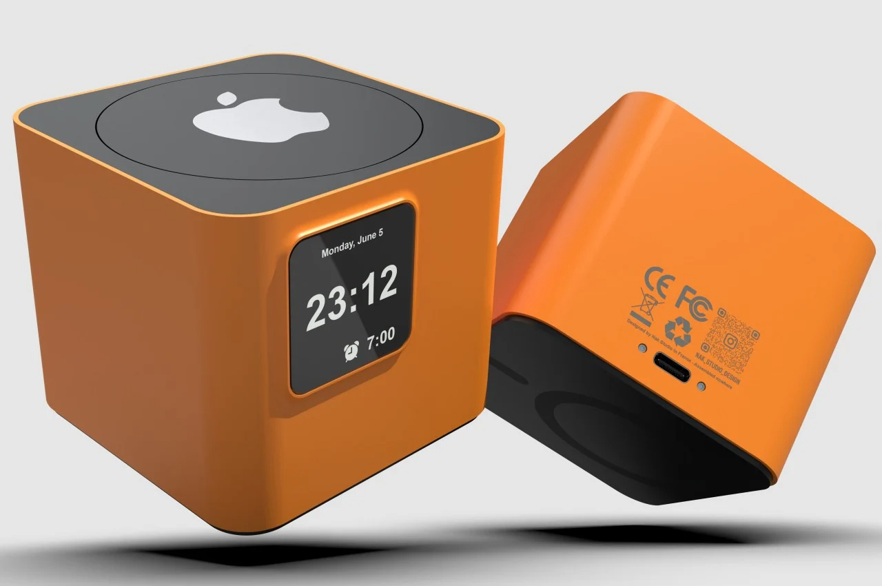 Apple，concept，alarm clock，Design，Simplicity，leisure time，