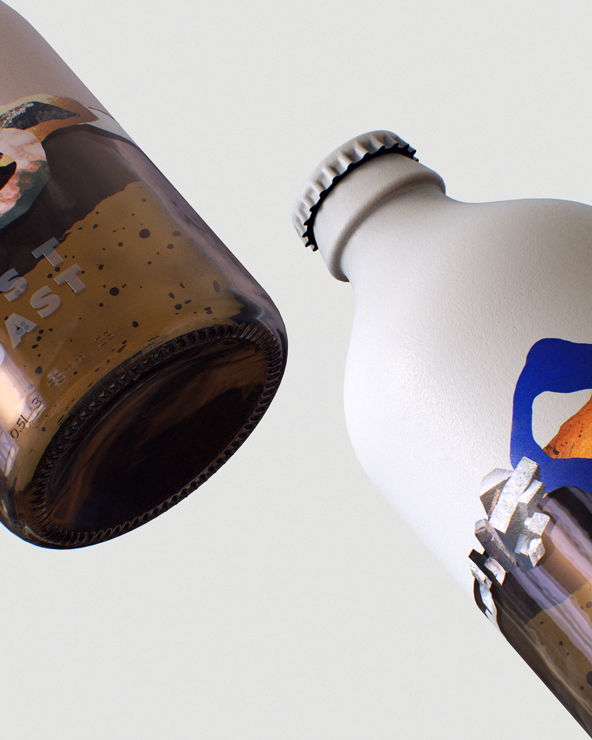 industrial design，packing，Beer bottle，brand，adventure，Waves and Trails，