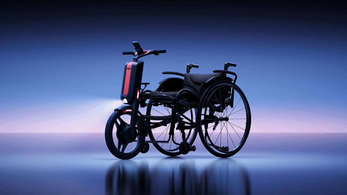 UNAwheel，产品设计，智能轮椅，电源附件，