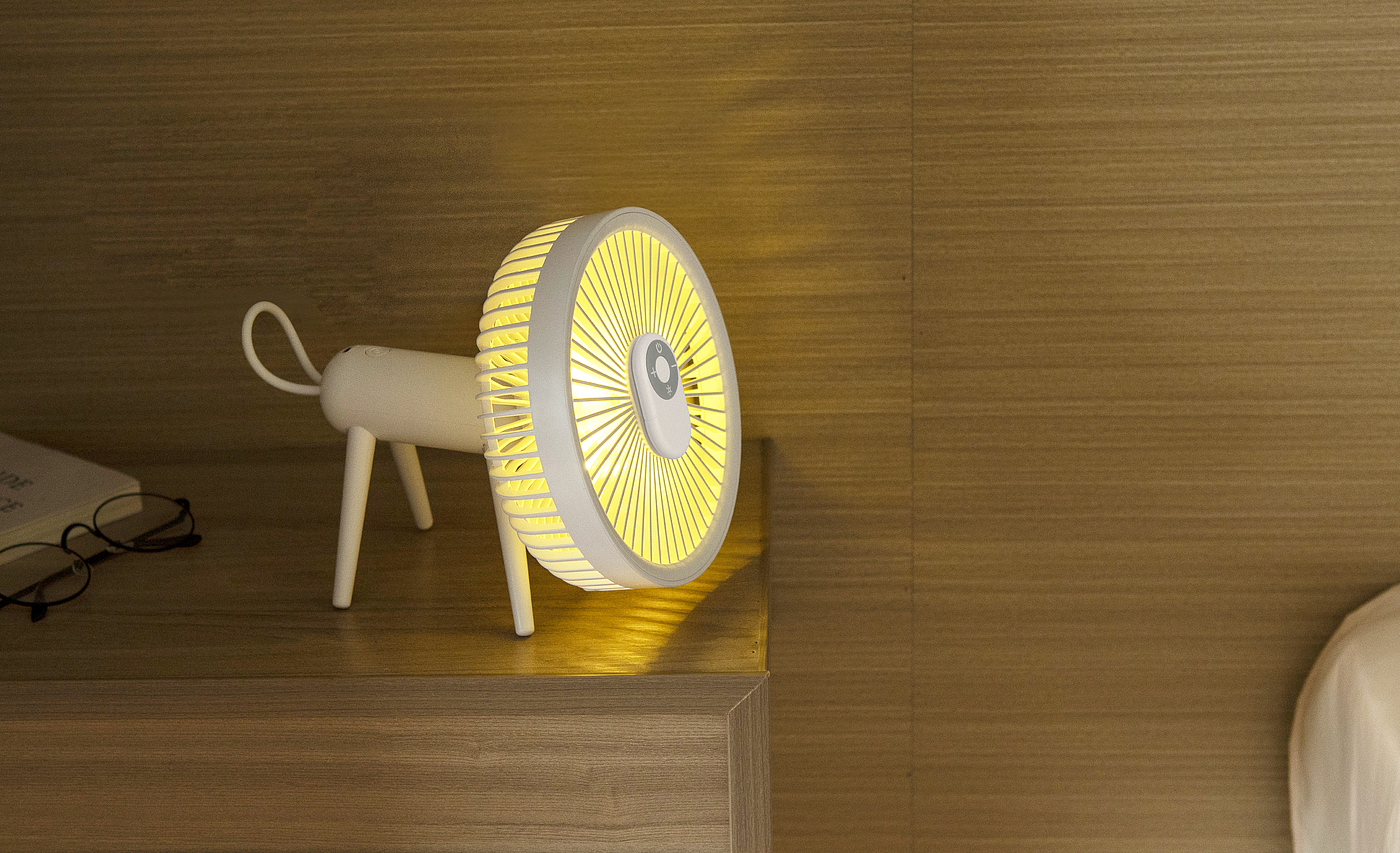 Desktop fan，ceiling fan，Pets，Multifunctional design，Night light，Summer artifact，Creative design，