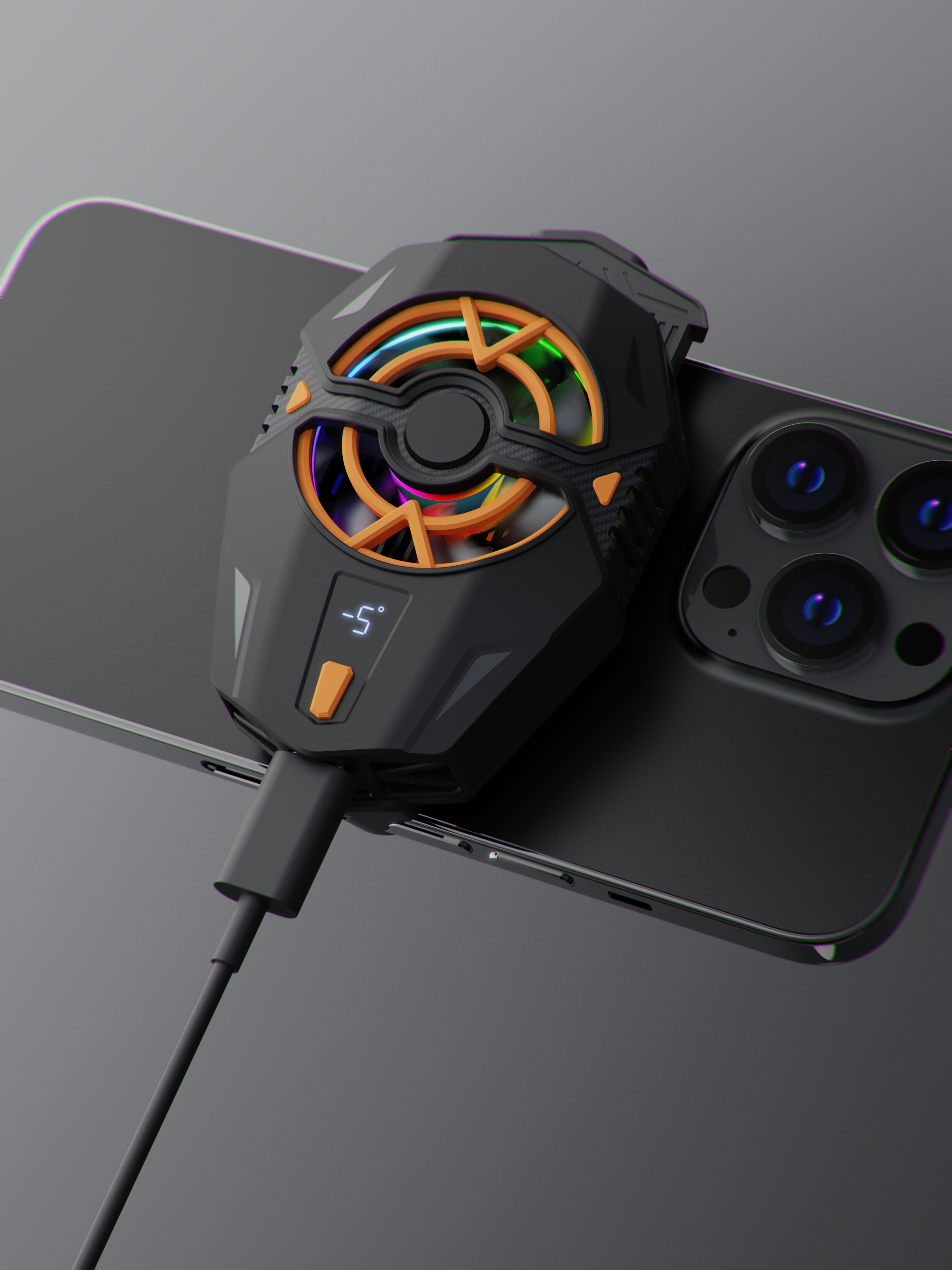 Back clip radiator，radiator，semiconductor heat sink，Eat chicken radiator，Game accessories，product design，E-sports Mecha，3c，