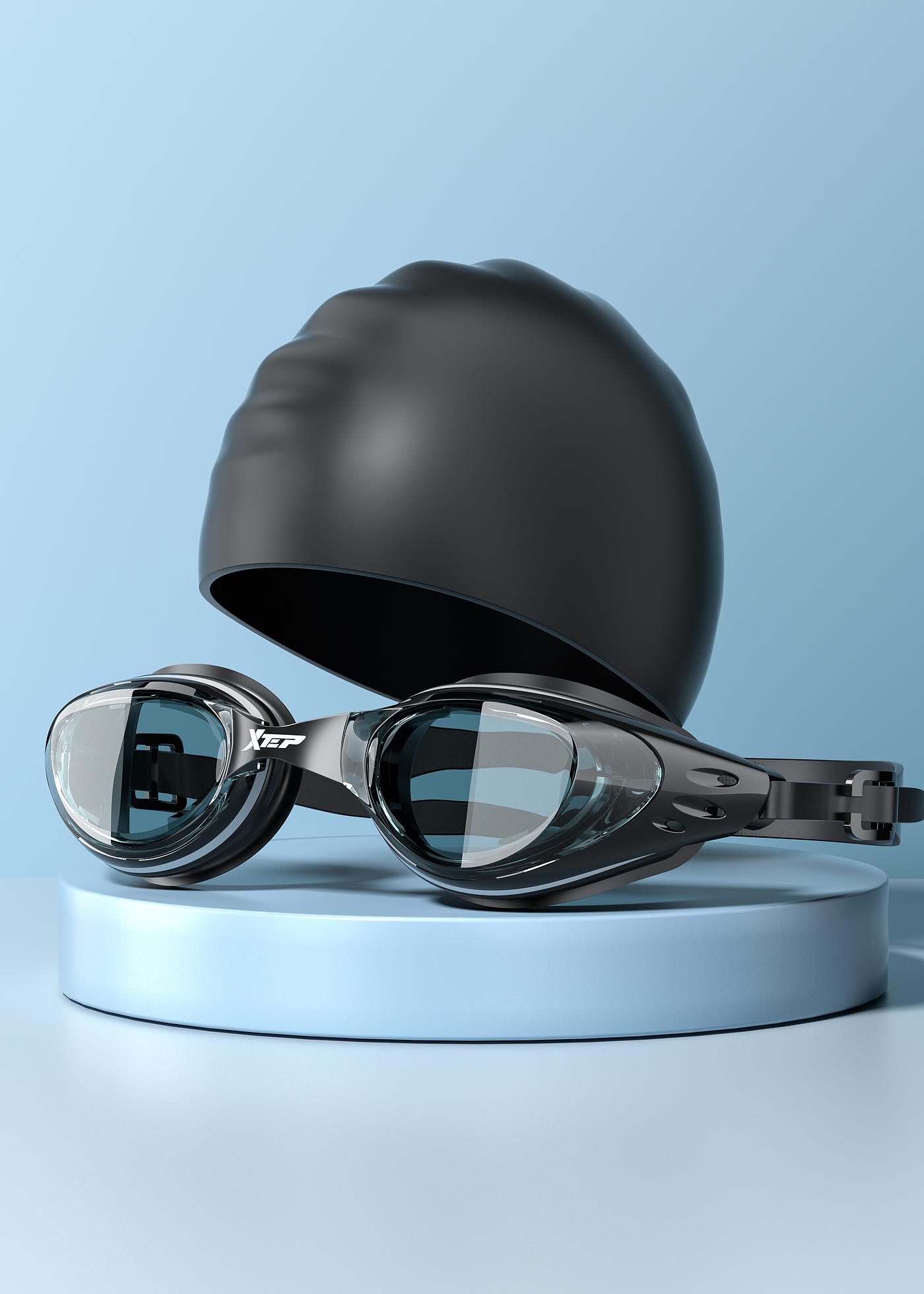 c4d，Product rendering，Product modeling，3D modeling，3D rendering，online retailers，C4D modeling，Swimming goggles，