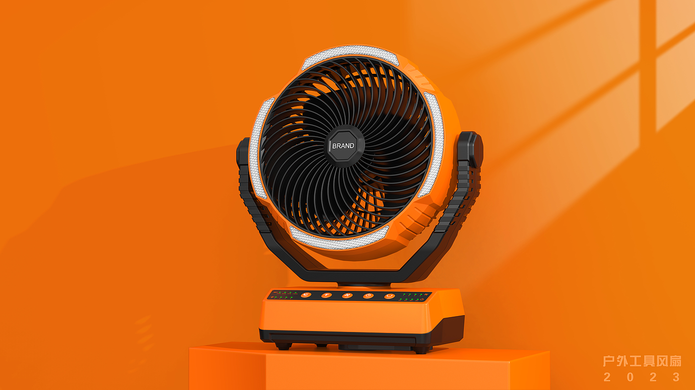 Outdoor fan, lighting fan, easy to carry，