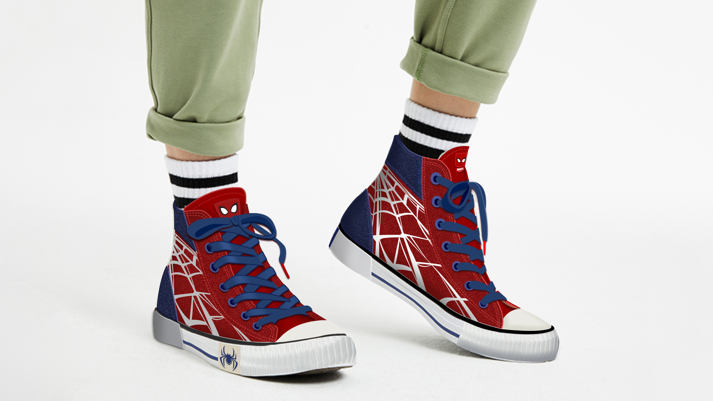 Marvel，Spider-Man，canvas shoe，