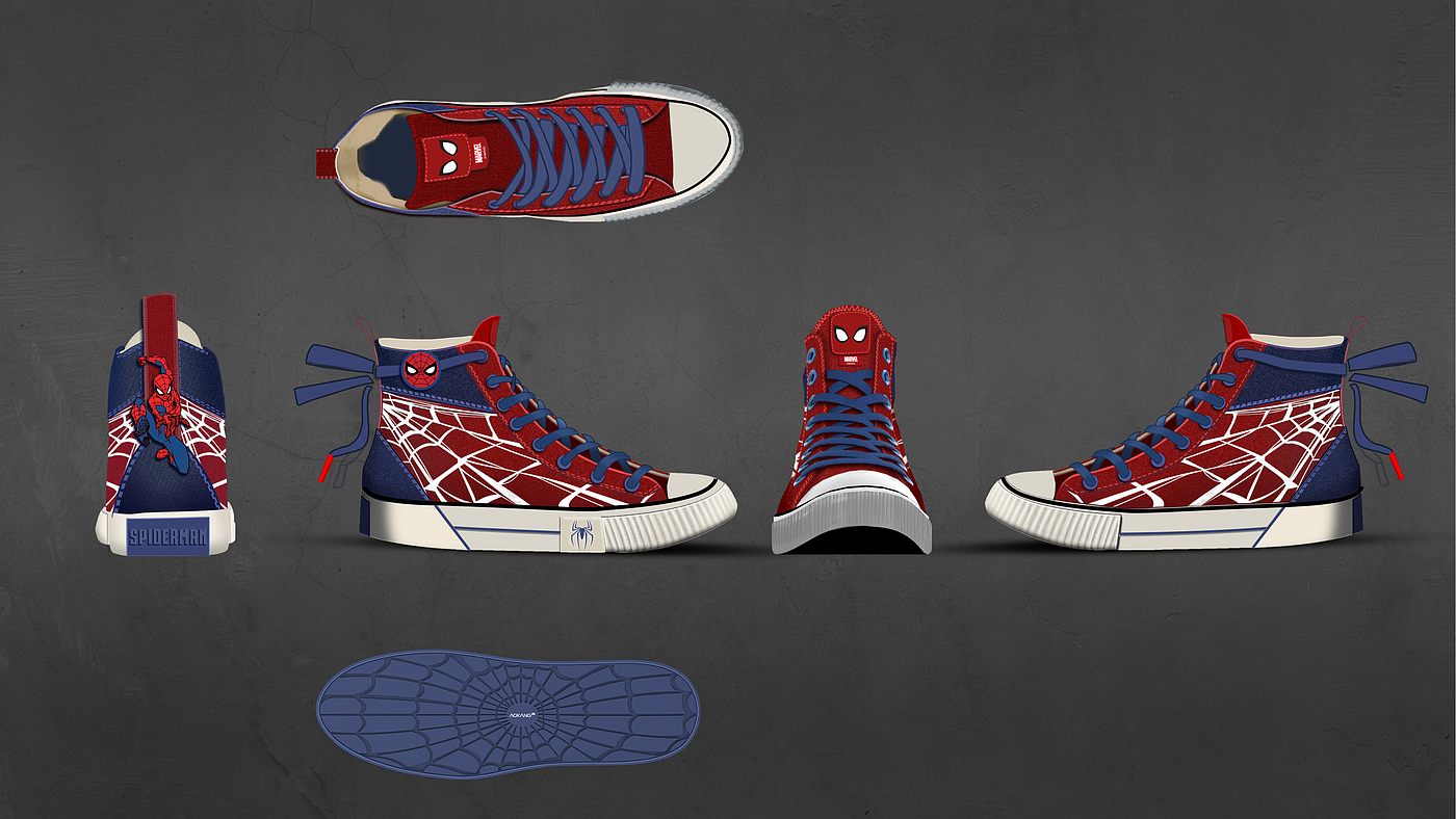 Marvel，Spider-Man，canvas shoe，