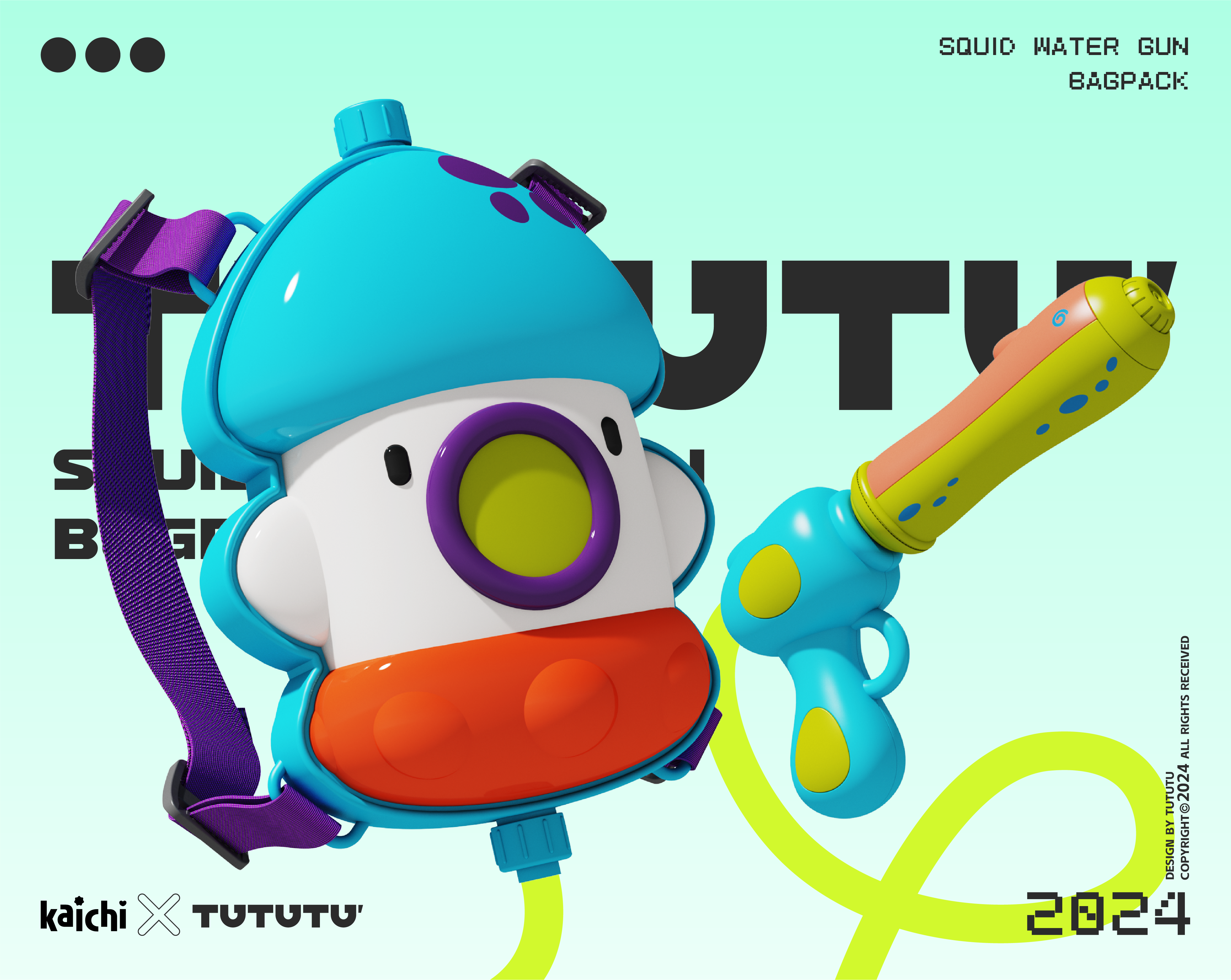 Water Gun Backpack，Children's Toys，Toy design，product design，Mother and baby，Original design，Water gun，Soil design，