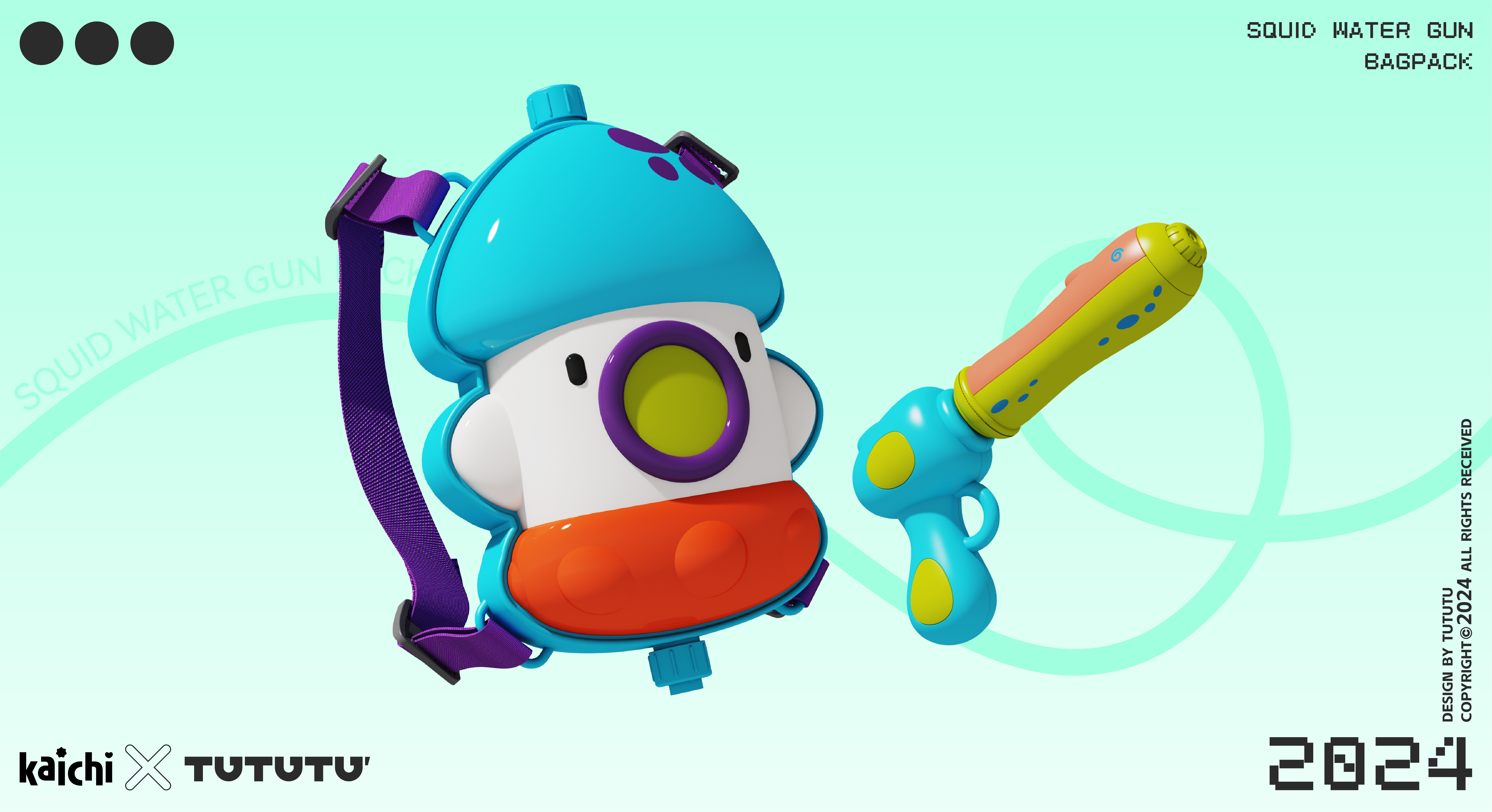 Water Gun Backpack，Children's Toys，Toy design，product design，Mother and baby，Original design，Water gun，Soil design，