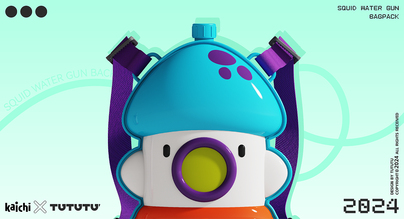 Water Gun Backpack，Children's Toys，Toy design，product design，Mother and baby，Original design，Water gun，Soil design，