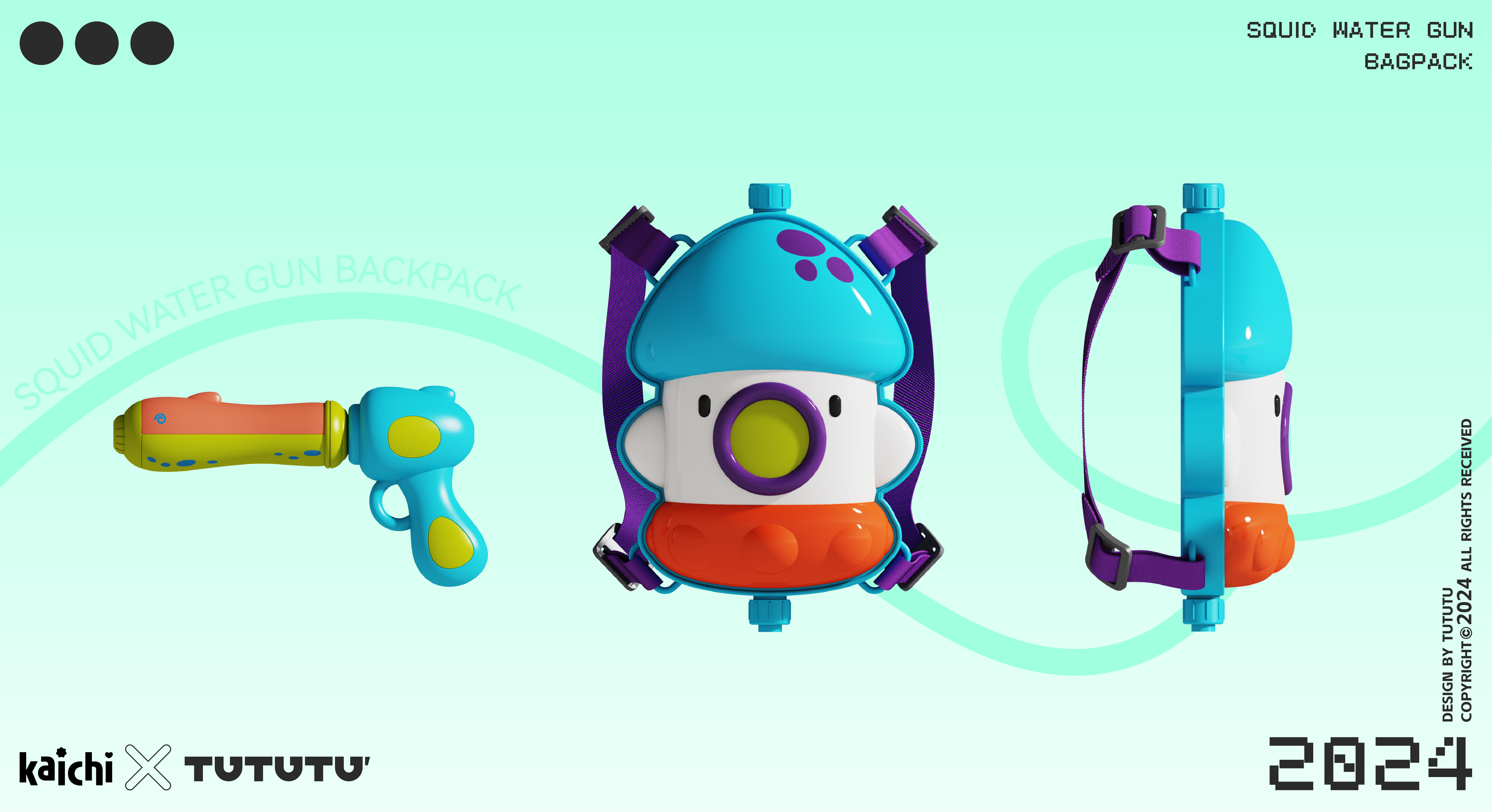 Water Gun Backpack，Children's Toys，Toy design，product design，Mother and baby，Original design，Water gun，Soil design，