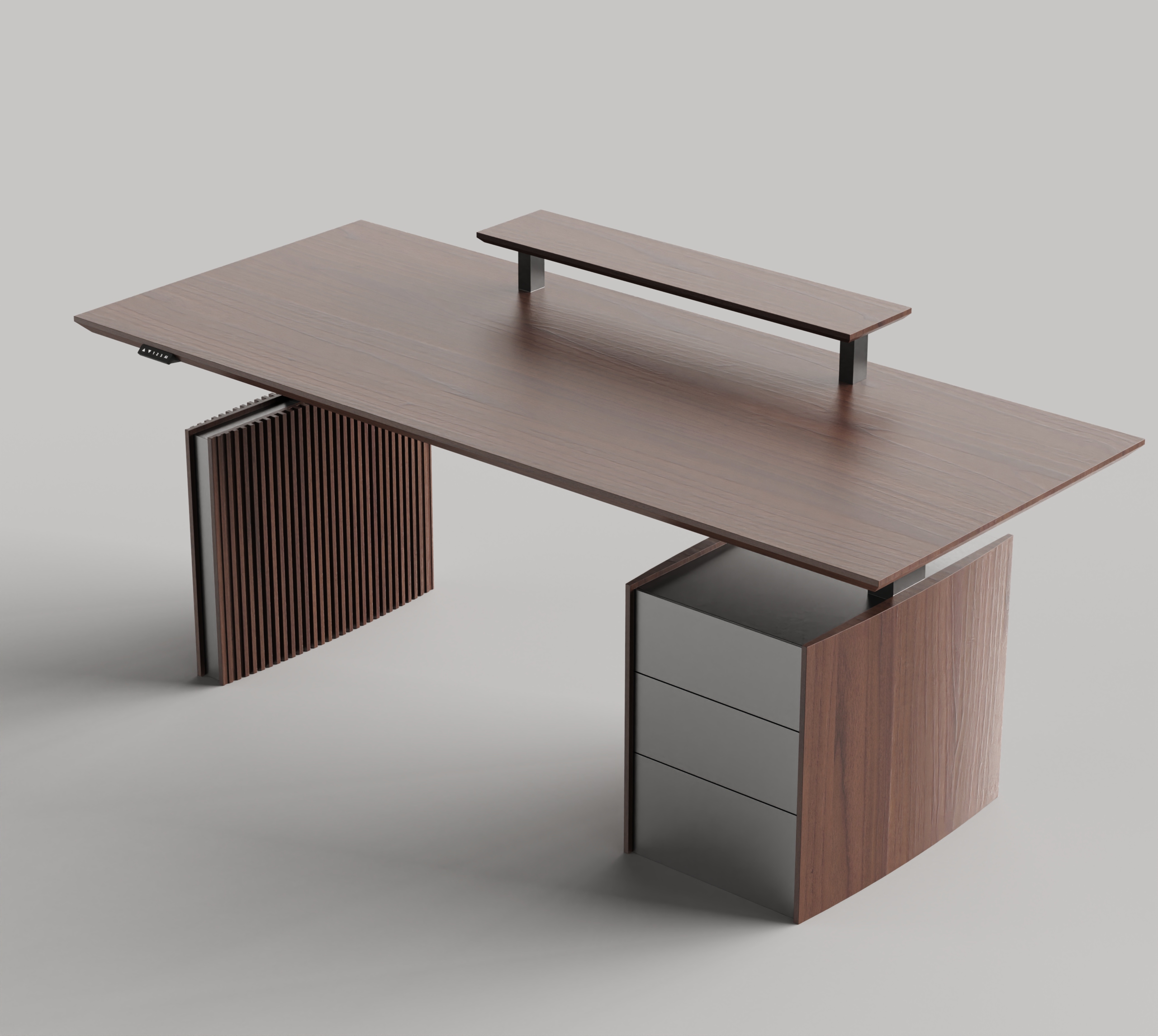 senior，woodiness，Simplicity，Italian style，Lifting table，Table，to work in an office，