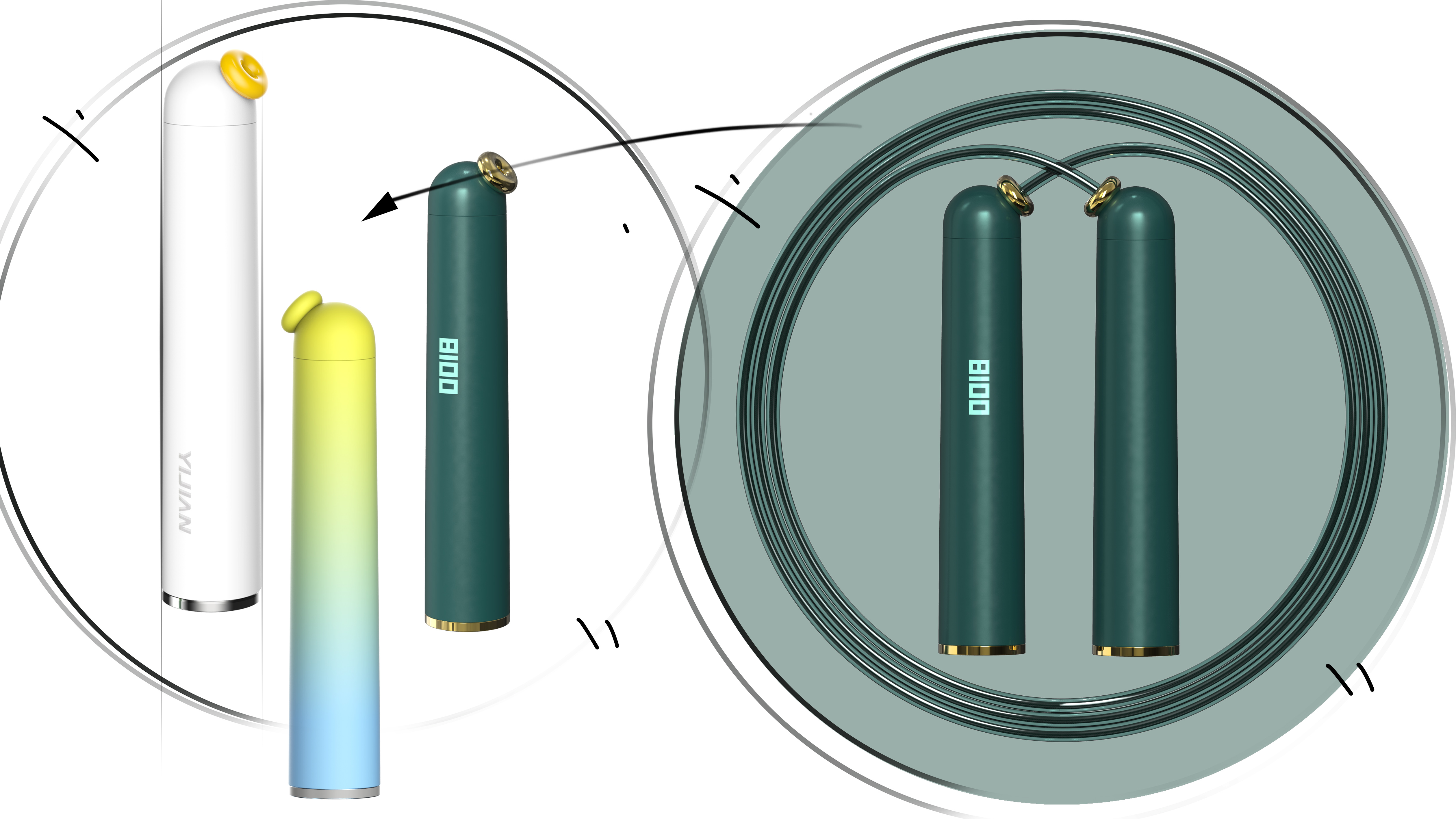 Female intelligent rope skipping，