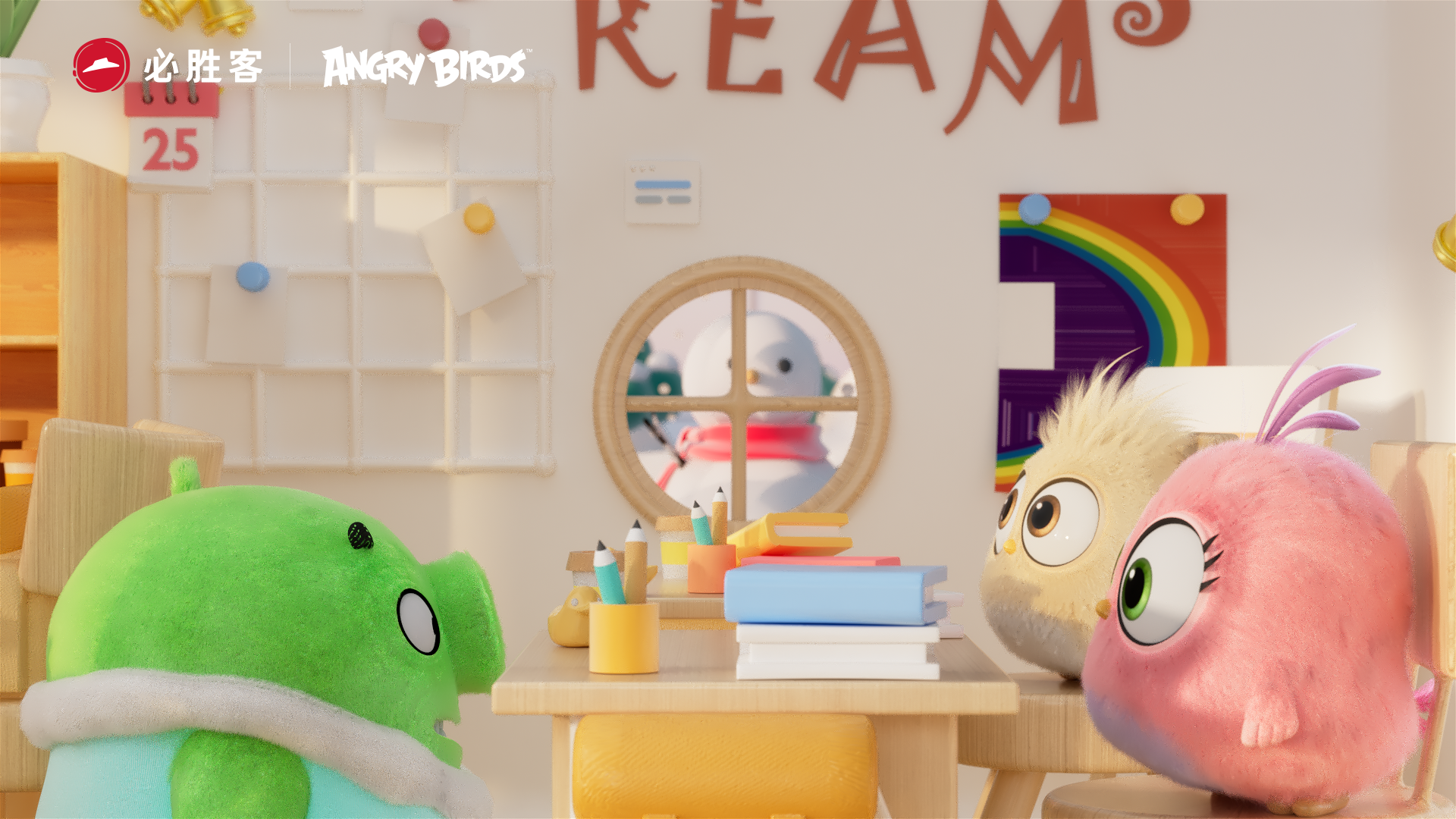 Pizza hut，Angry Birds，IP Role，animation，cg，Special effects，three-dimensional，