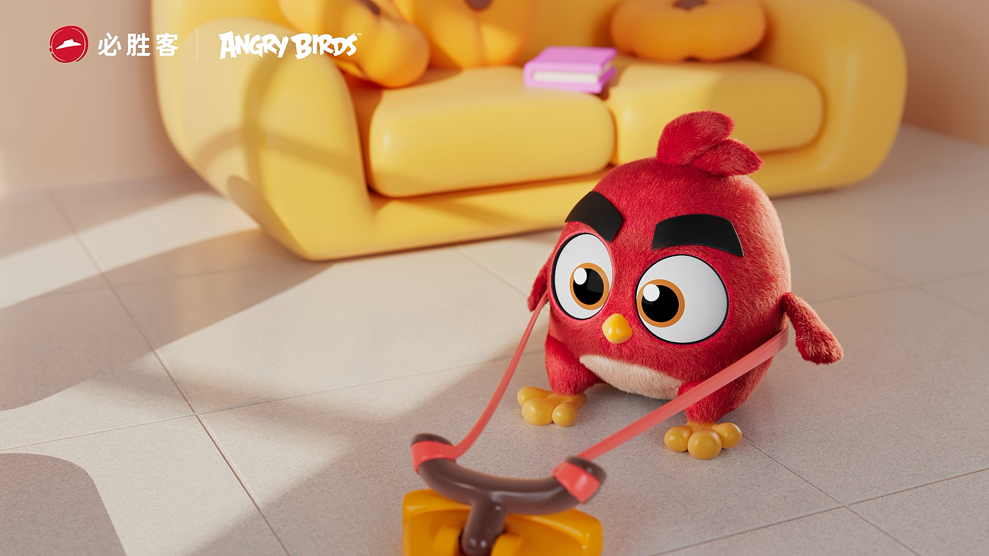 Pizza hut，Angry Birds，IP Role，animation，cg，Special effects，three-dimensional，