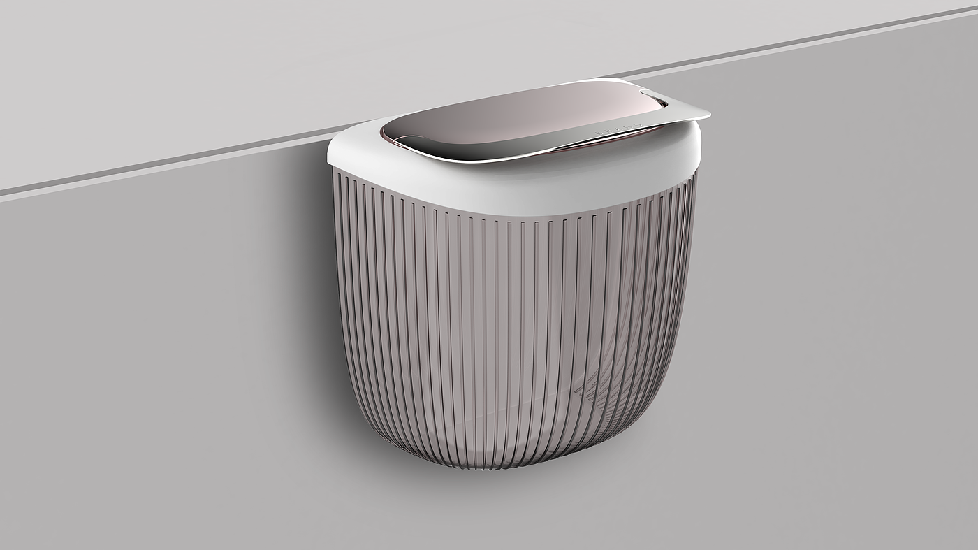 Wall-mounted trash can，