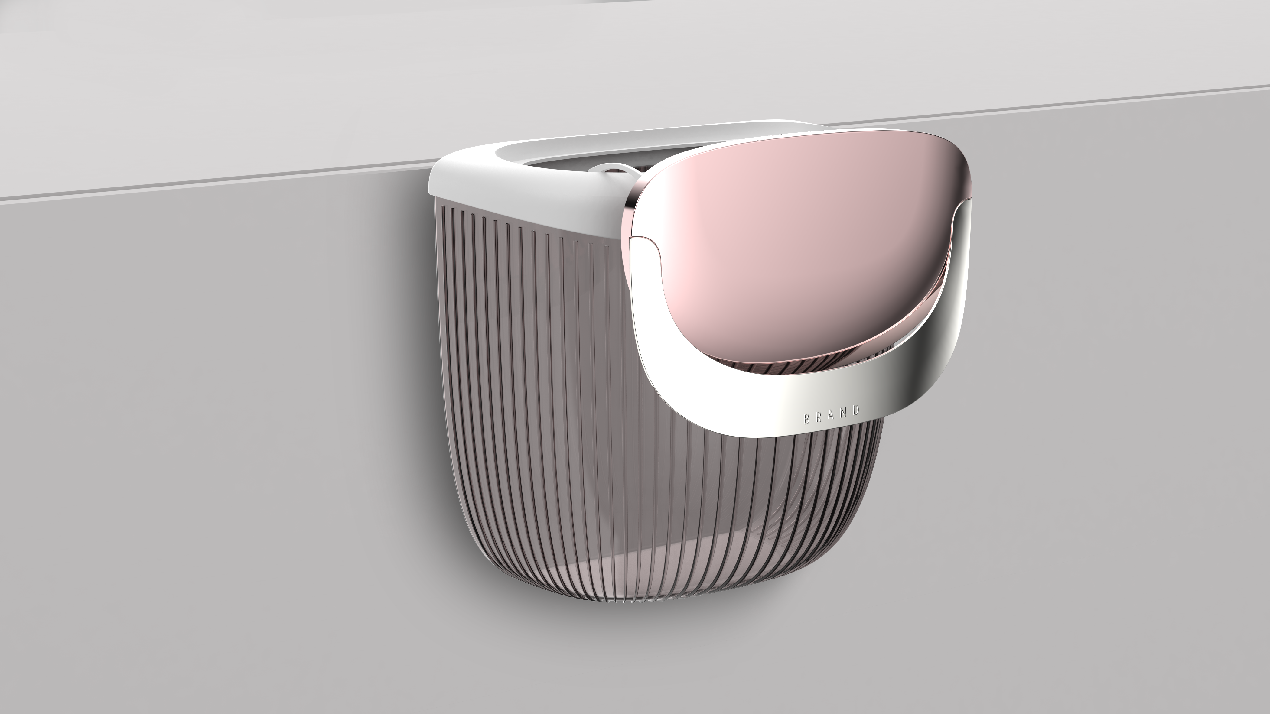 Wall-mounted trash can，