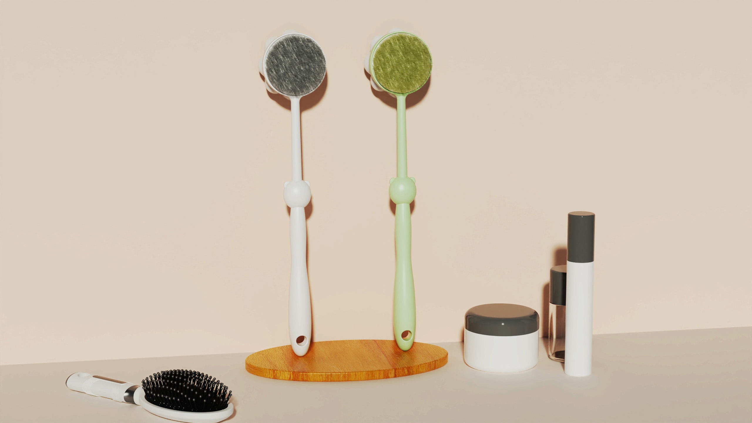 Bath brush，Appearance design，industrial design，Cartoon，bear，