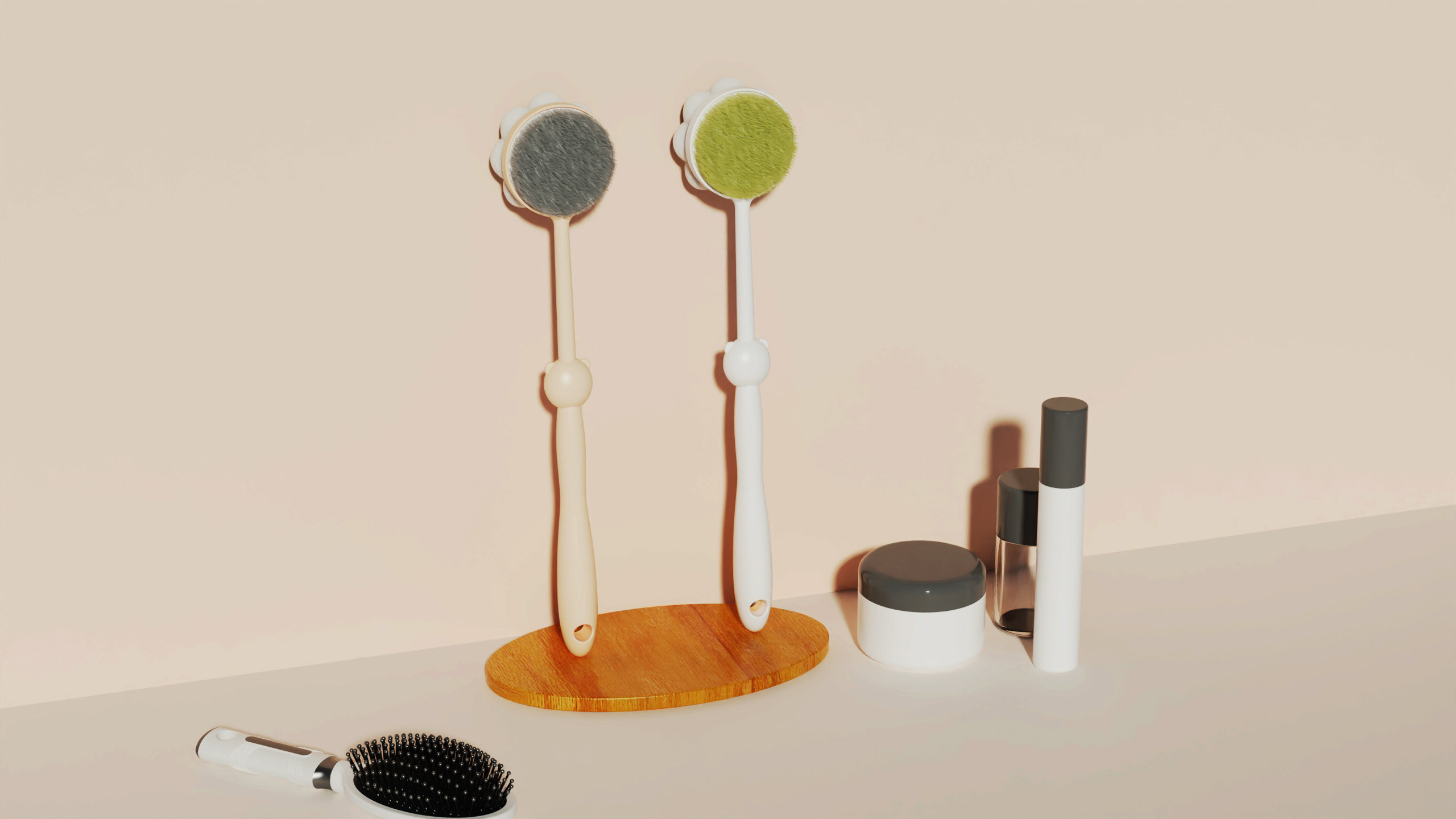 Bath brush，Appearance design，industrial design，Cartoon，bear，