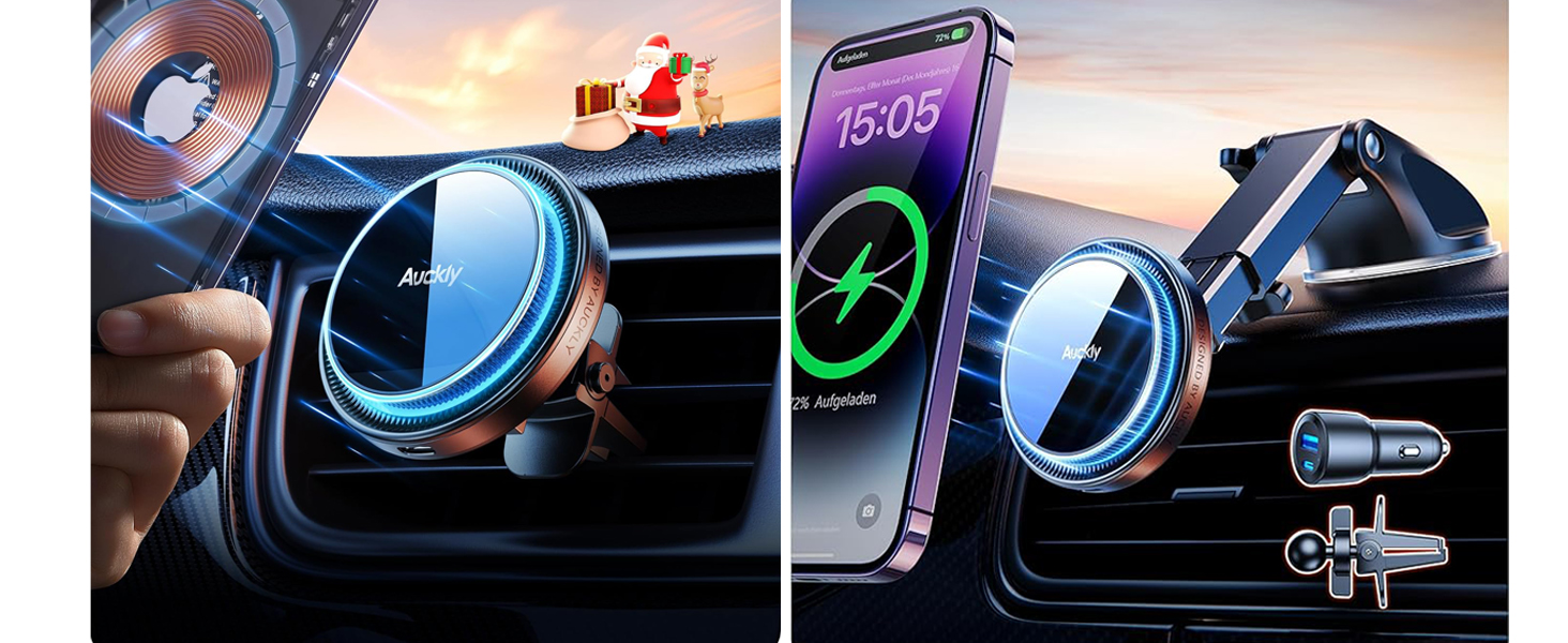 Magnetic suction car wireless charging，