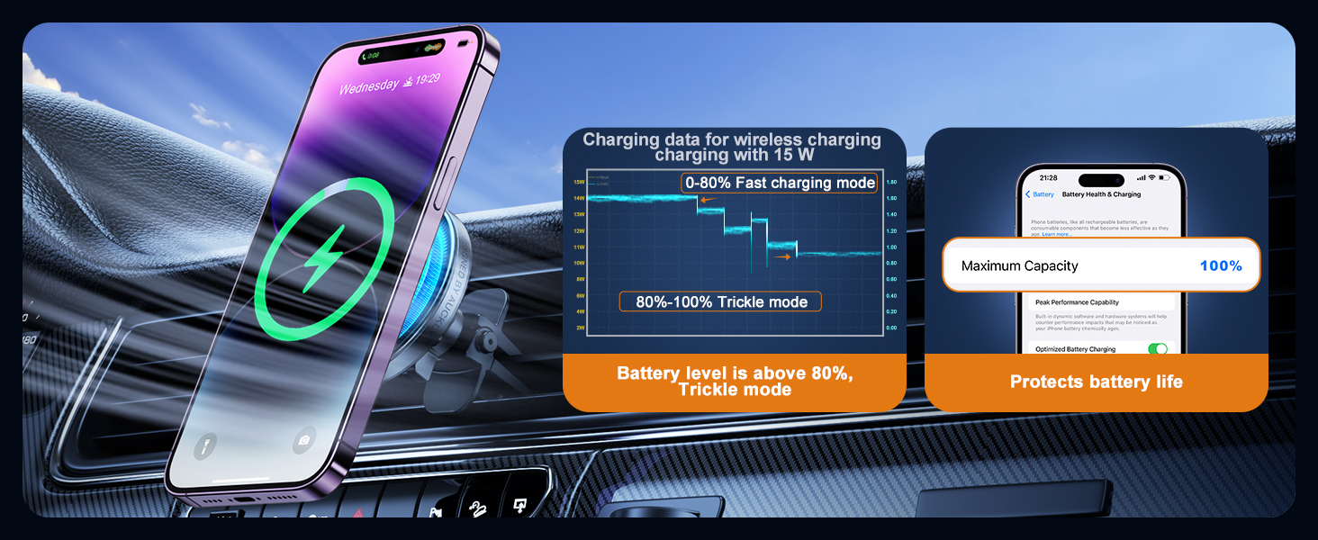 Magnetic suction car wireless charging，