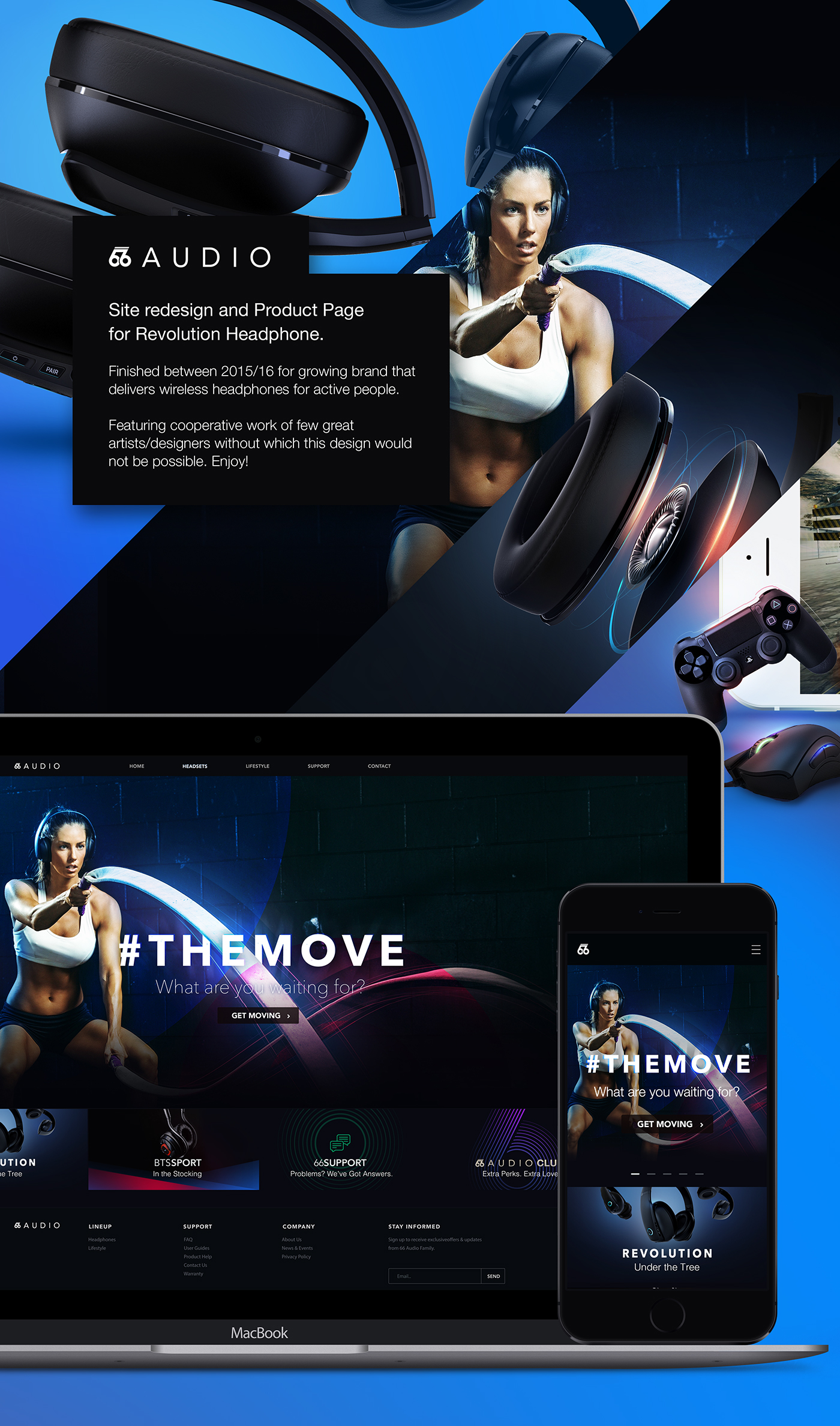 66AUDIO Site，Music products，Page design，