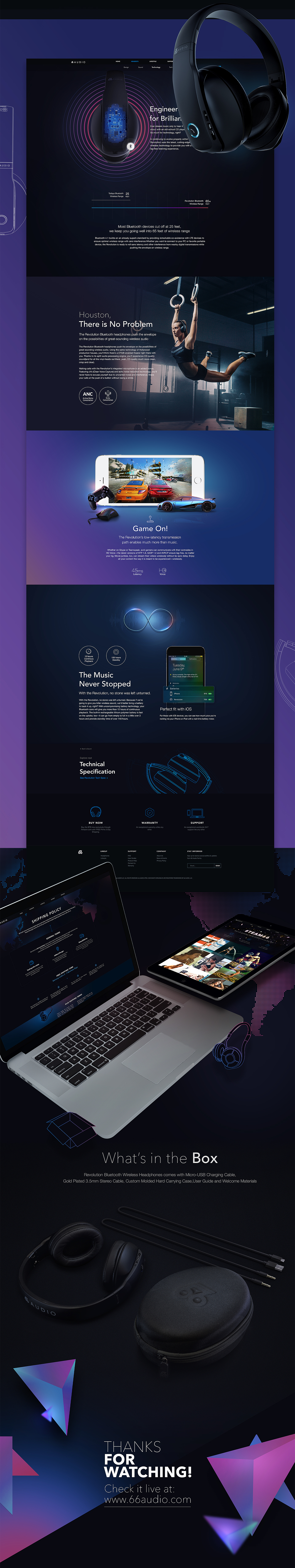 66AUDIO Site，Music products，Page design，