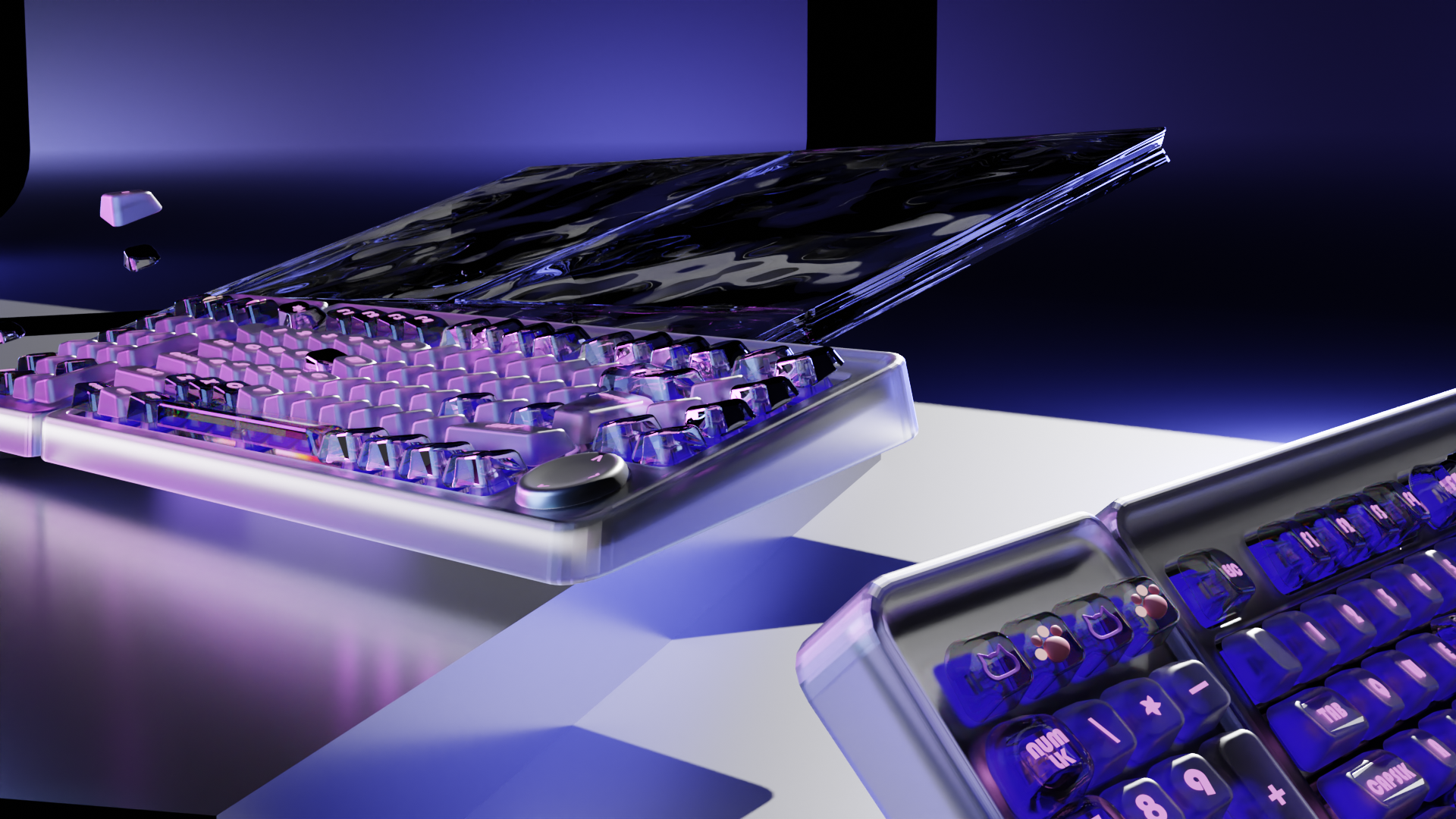 Mechanical keyboard，Transparent Keyboard，modular，