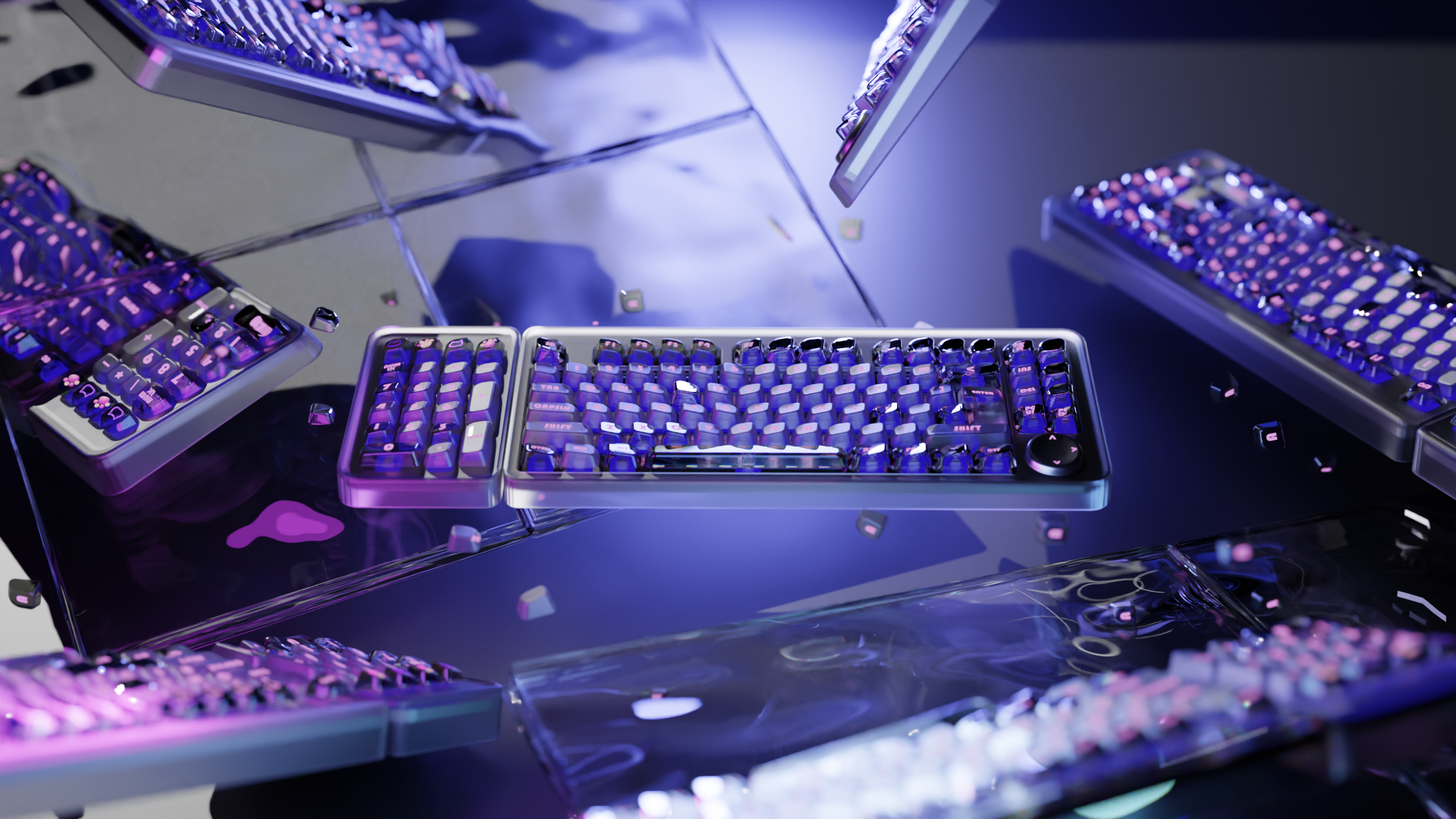 Mechanical keyboard，Transparent Keyboard，modular，