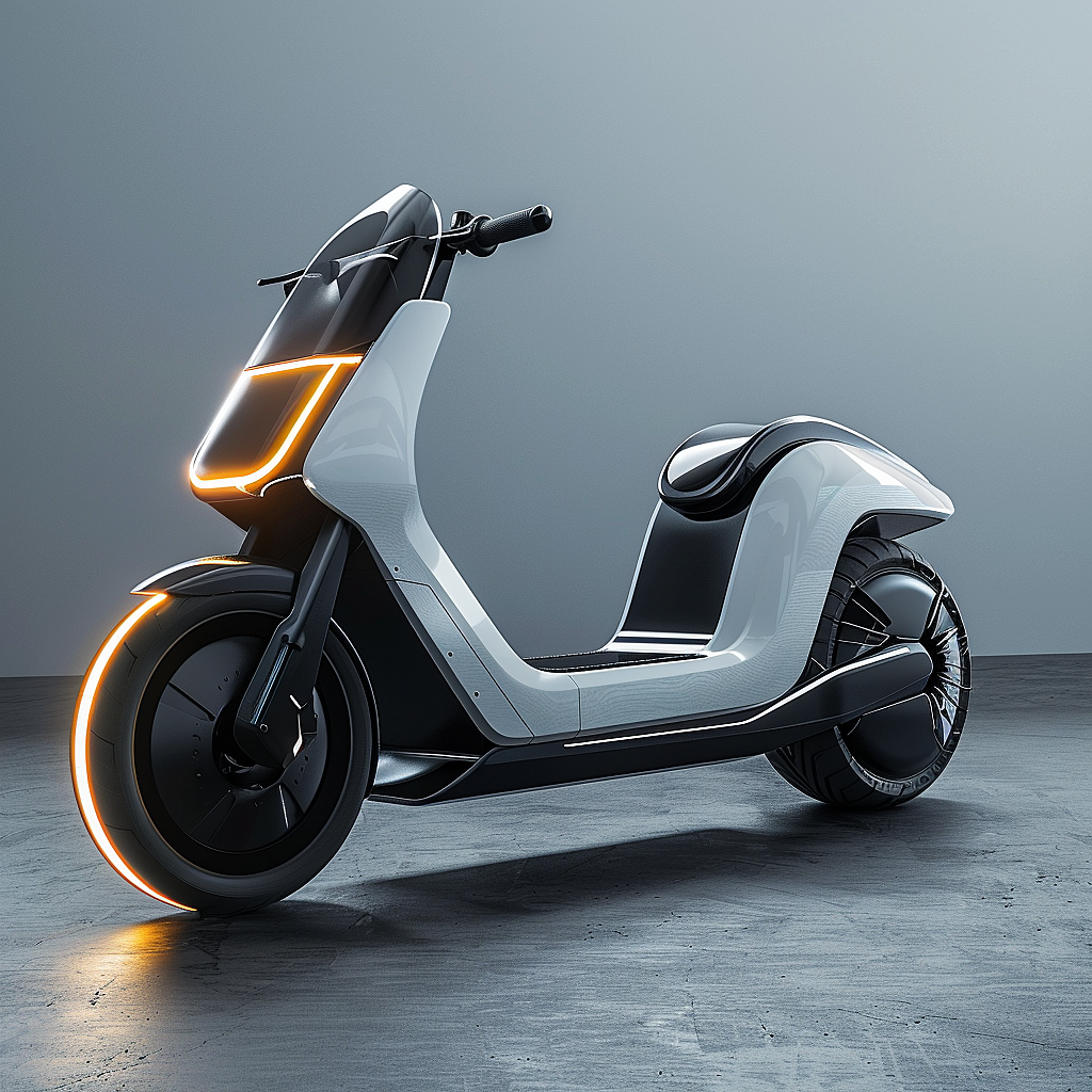 Motorcycle design，Scooter，Sense of science and technology，