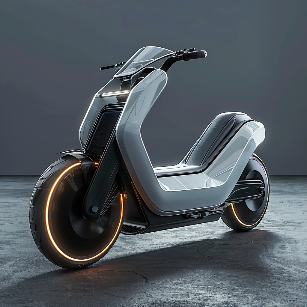 Motorcycle design，Scooter，Sense of science and technology，