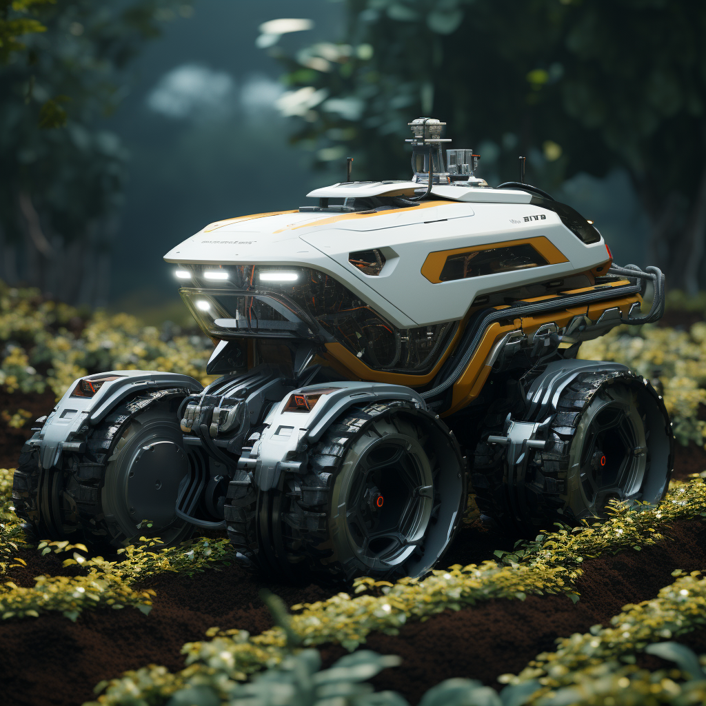 agricultural machinery，driverless car，Sense of science and technology，Mecha wind，