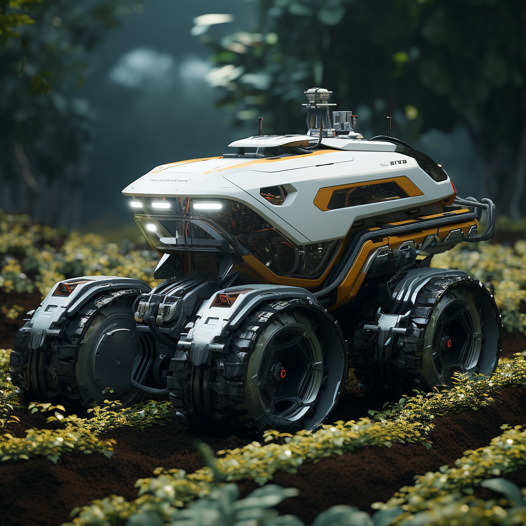 agricultural machinery，driverless car，Sense of science and technology，Mecha wind，
