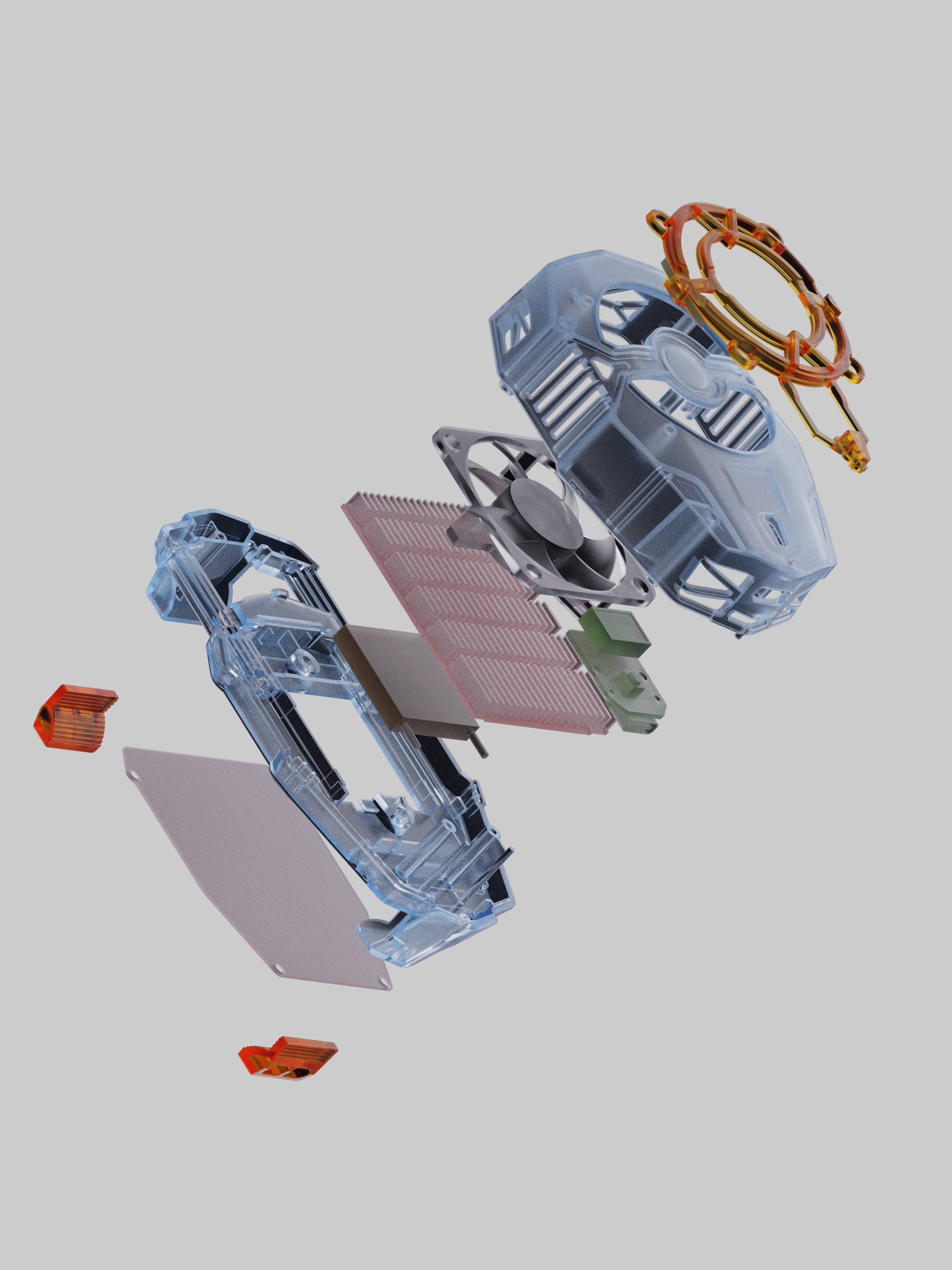 Back clip radiator，radiator，semiconductor heat sink，Eat chicken radiator，Game accessories，product design，E-sports Mecha，3c，