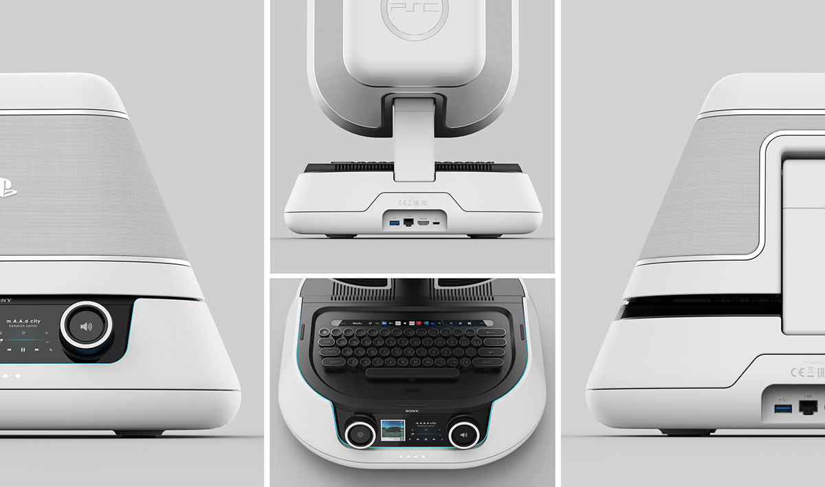 Sony，PlayStation，game，concept，loudspeaker box，industrial design，