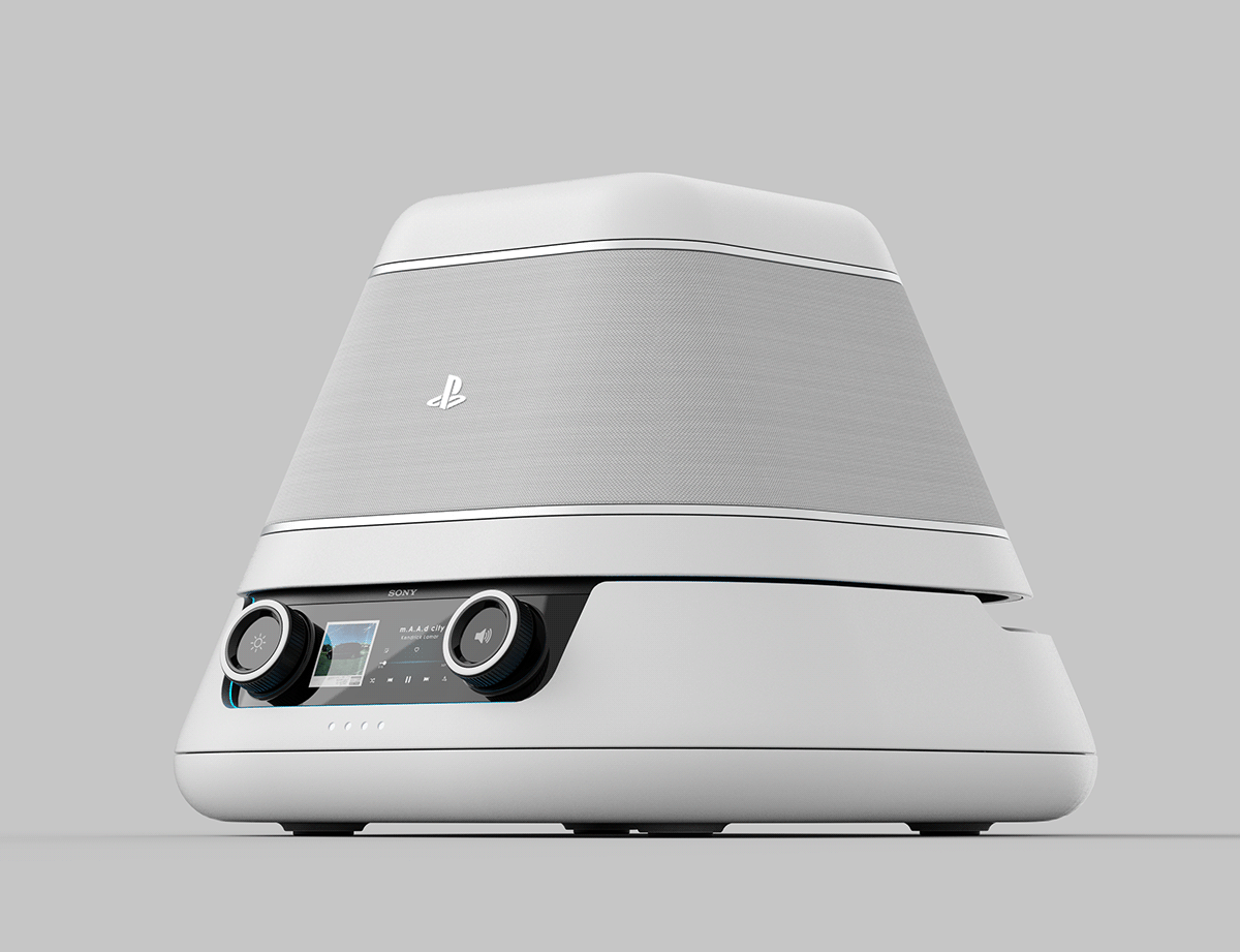 Sony，PlayStation，game，concept，loudspeaker box，industrial design，