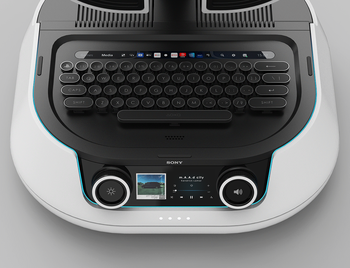 Sony，PlayStation，game，concept，loudspeaker box，industrial design，