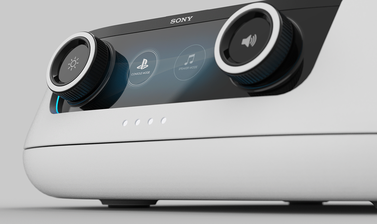Sony，PlayStation，game，concept，loudspeaker box，industrial design，