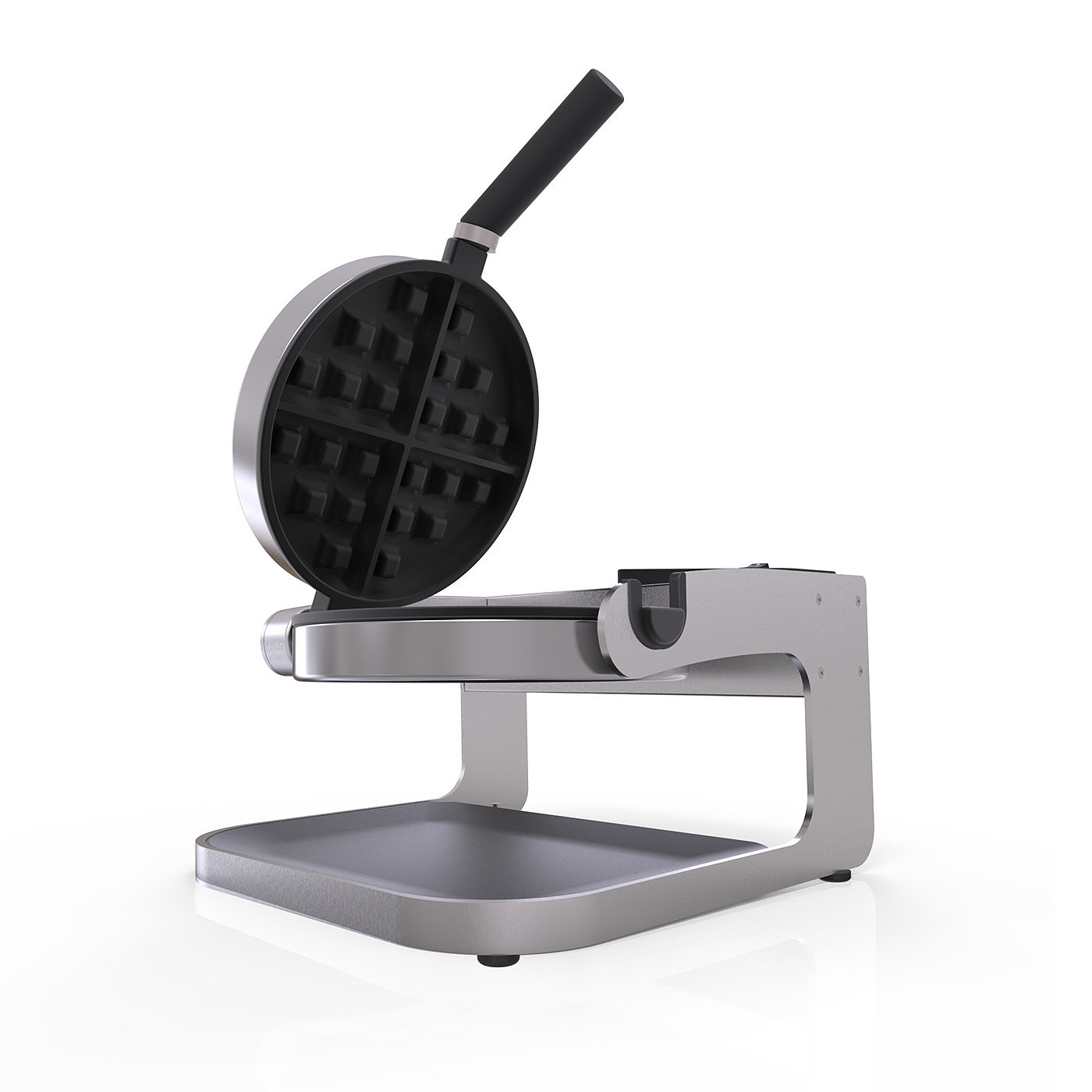 Waffle Chef，旋转，不锈钢，饼干制铁机，